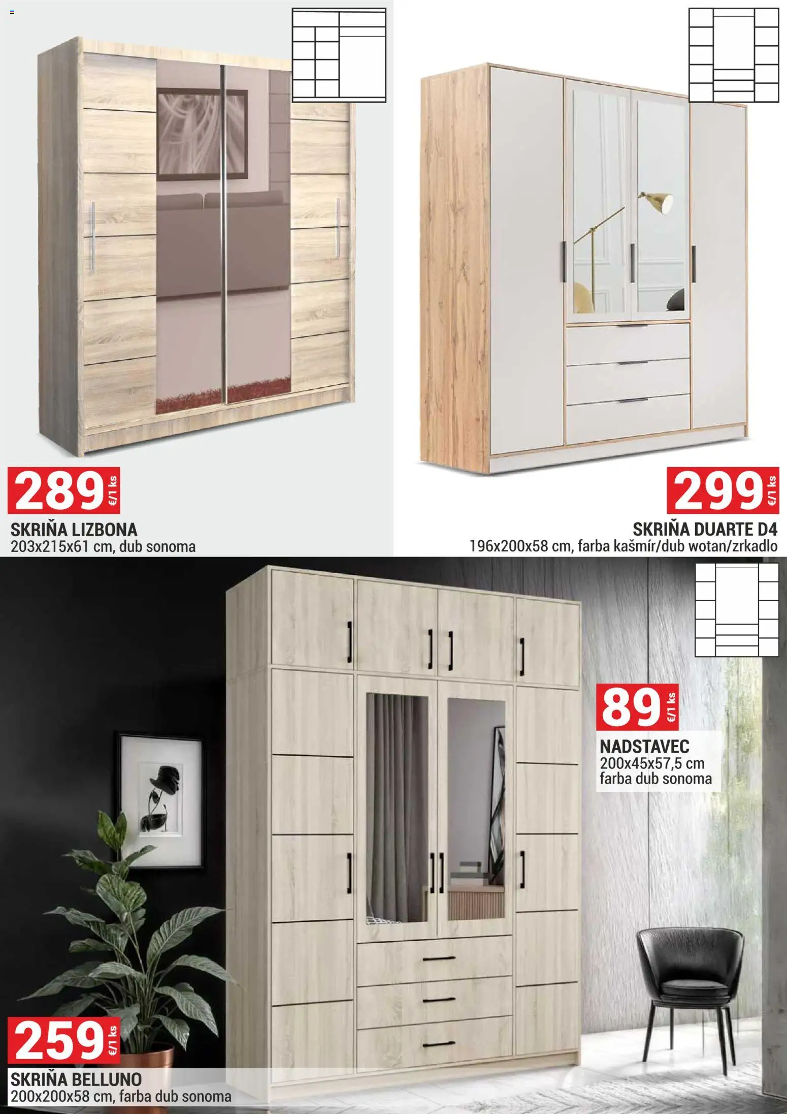 Nové Merkury Market akcie – leták je platný od 01.07.2026 | Strana: 26 | Produkty: Skriňa