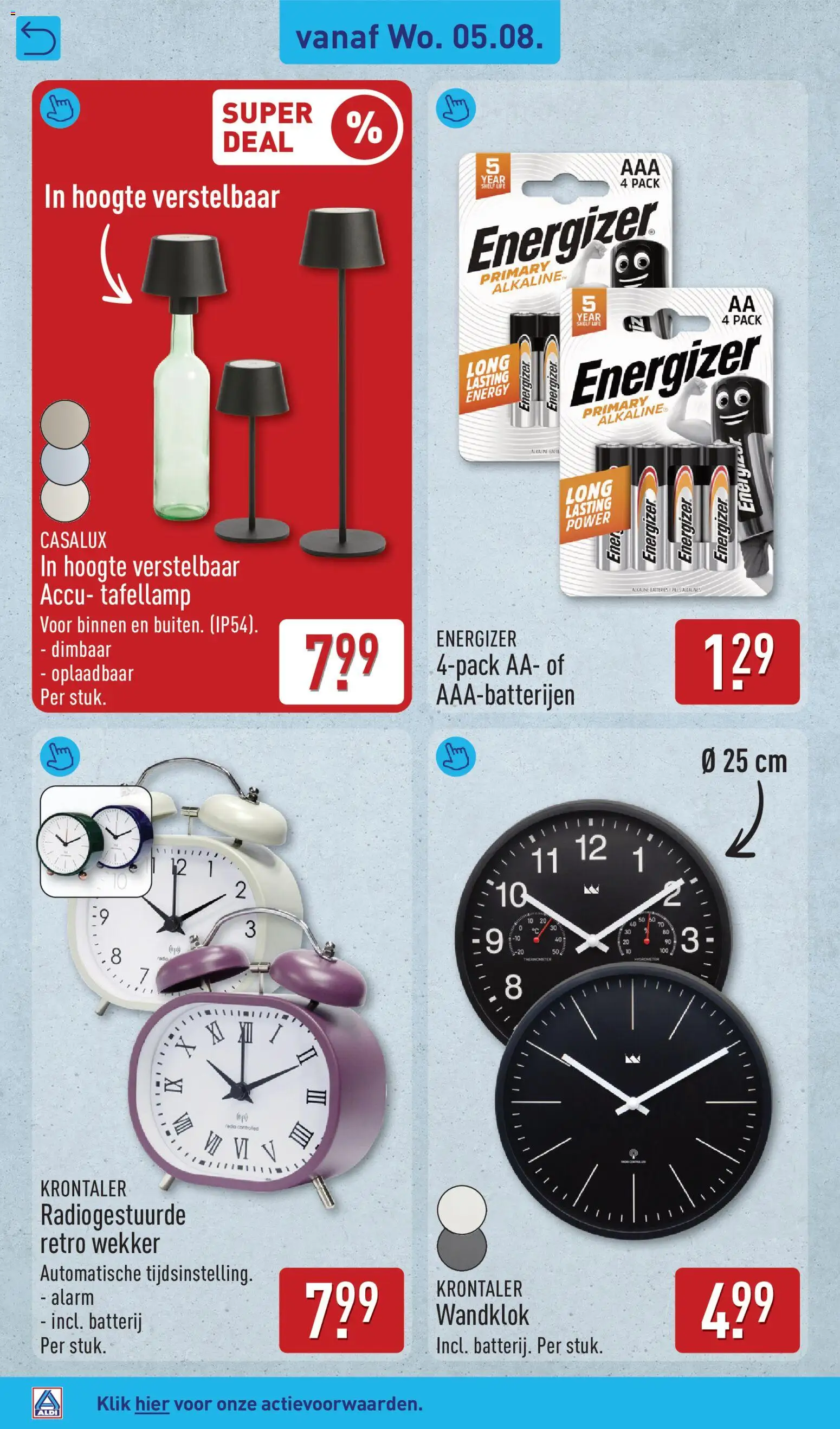 {H1} | Pagina: 40 | Producten: Radio, Wandklok, Batterij, Lamp