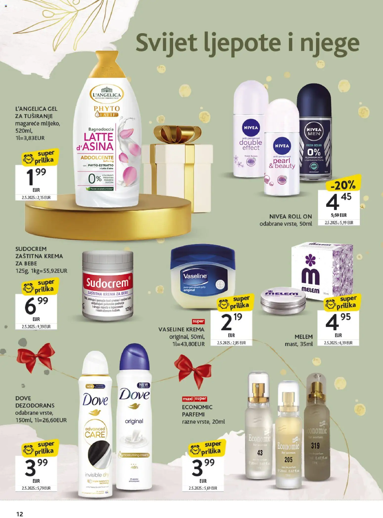 Konzum HR akciós ujság - amely érvényes a következő dátumtól: 2026.11.02. | Oldal: 12 | Termékek: Nivea, Püré, Sudocrem, Parfüm