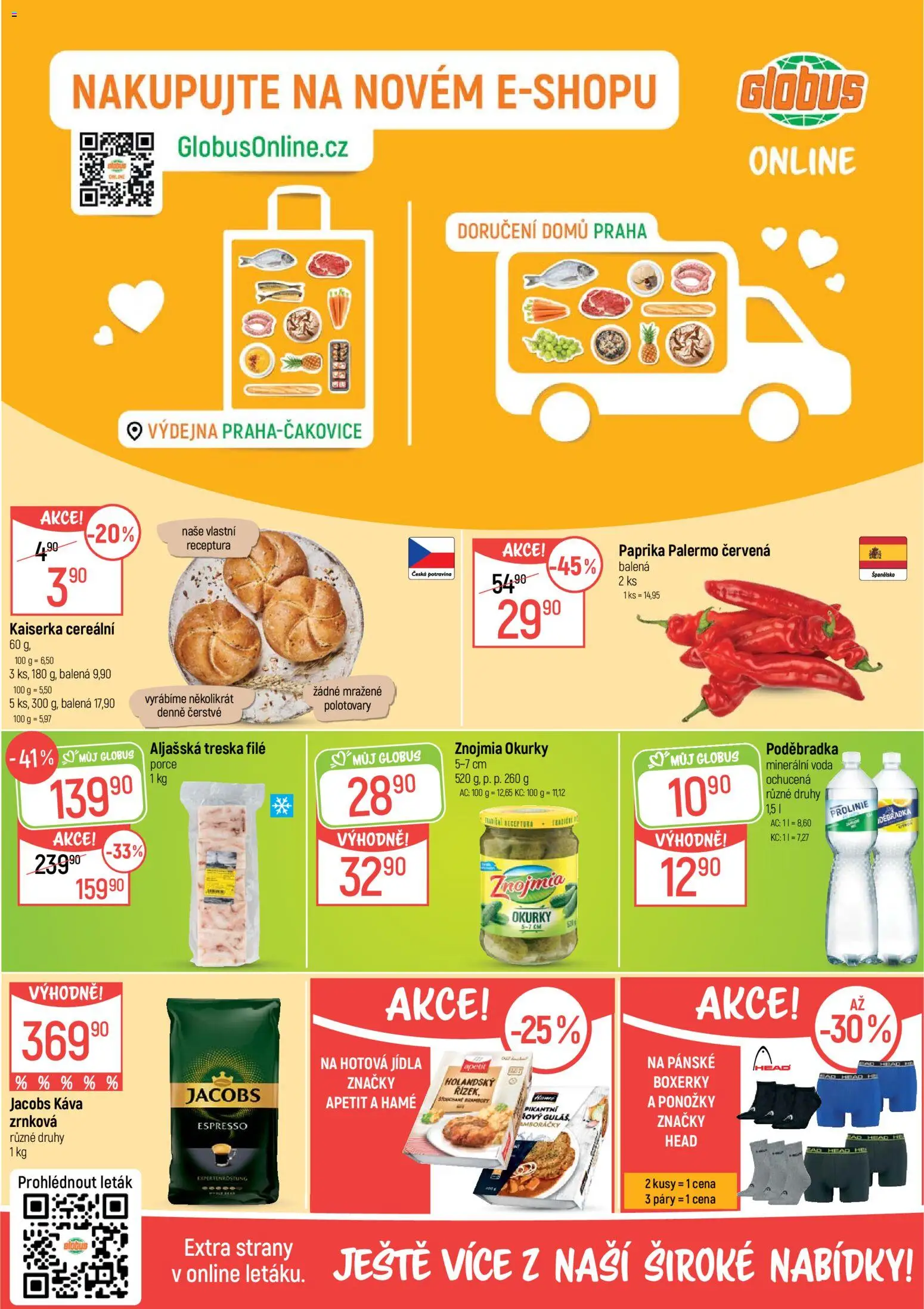 Globus leták - Praha Čakovice od 06.05.2026 | Strana: 2 | Produkty: Káva, Aljašská treska, Treska, Brambory