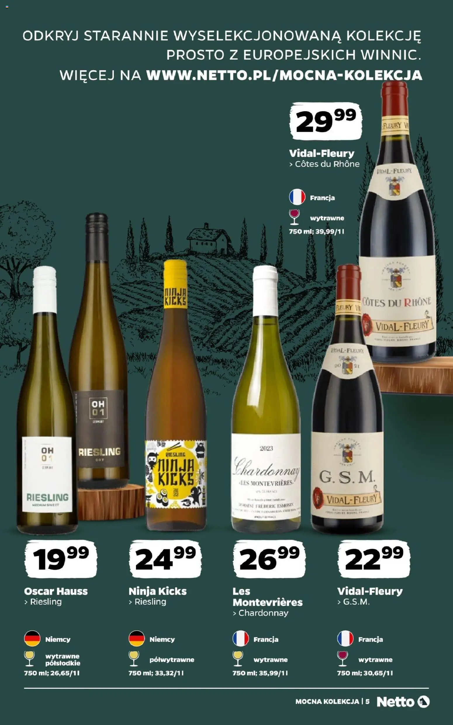 Netto gazetka - Wina od 28.09.2026 | Strona: 5 | Produkty: Riesling, Chardonnay