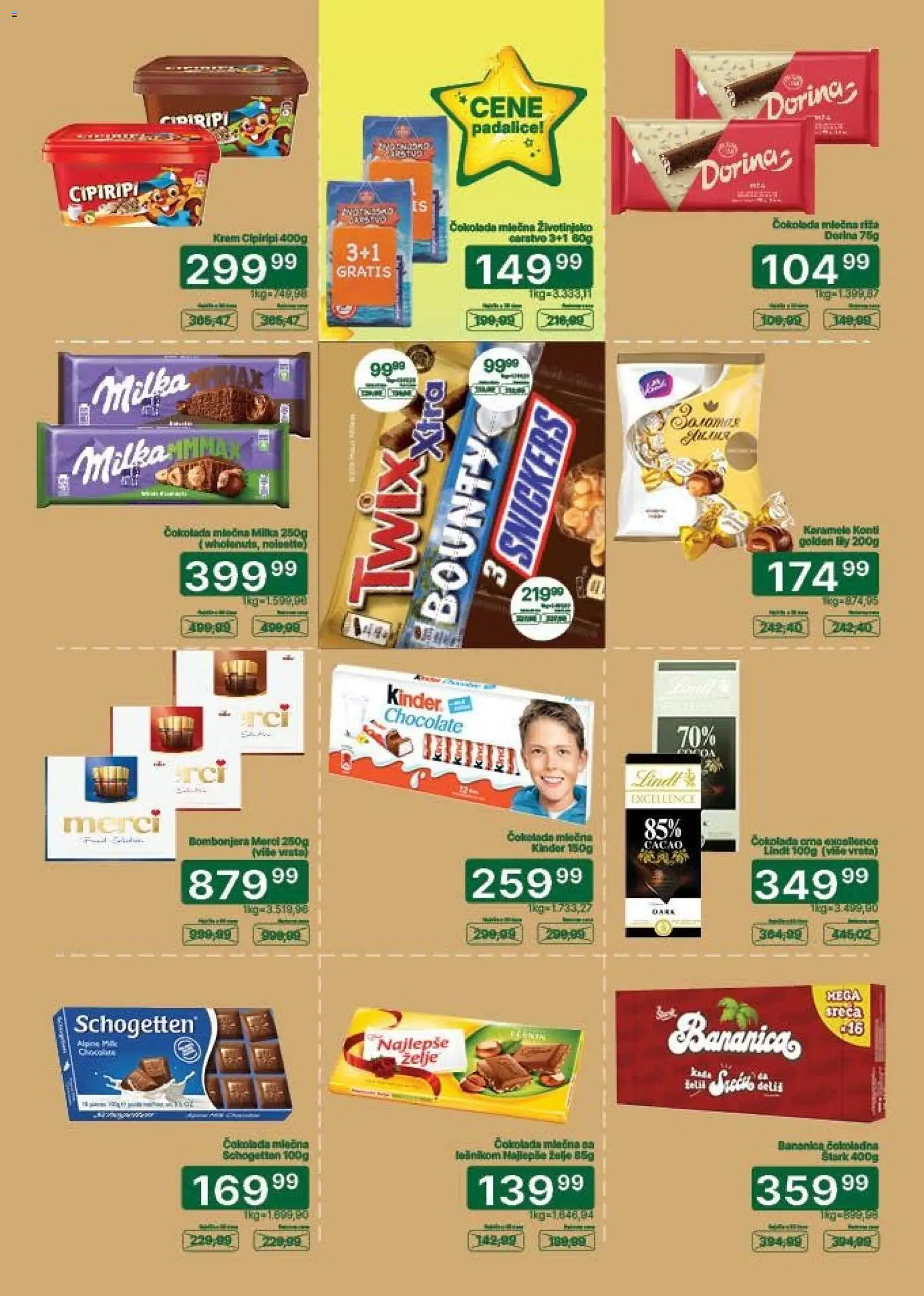 Univerexport katalog - važi od 01.09.2026 | Strana: 18 | Proizvode: Bounty, Merci, Vrata, Čokolada