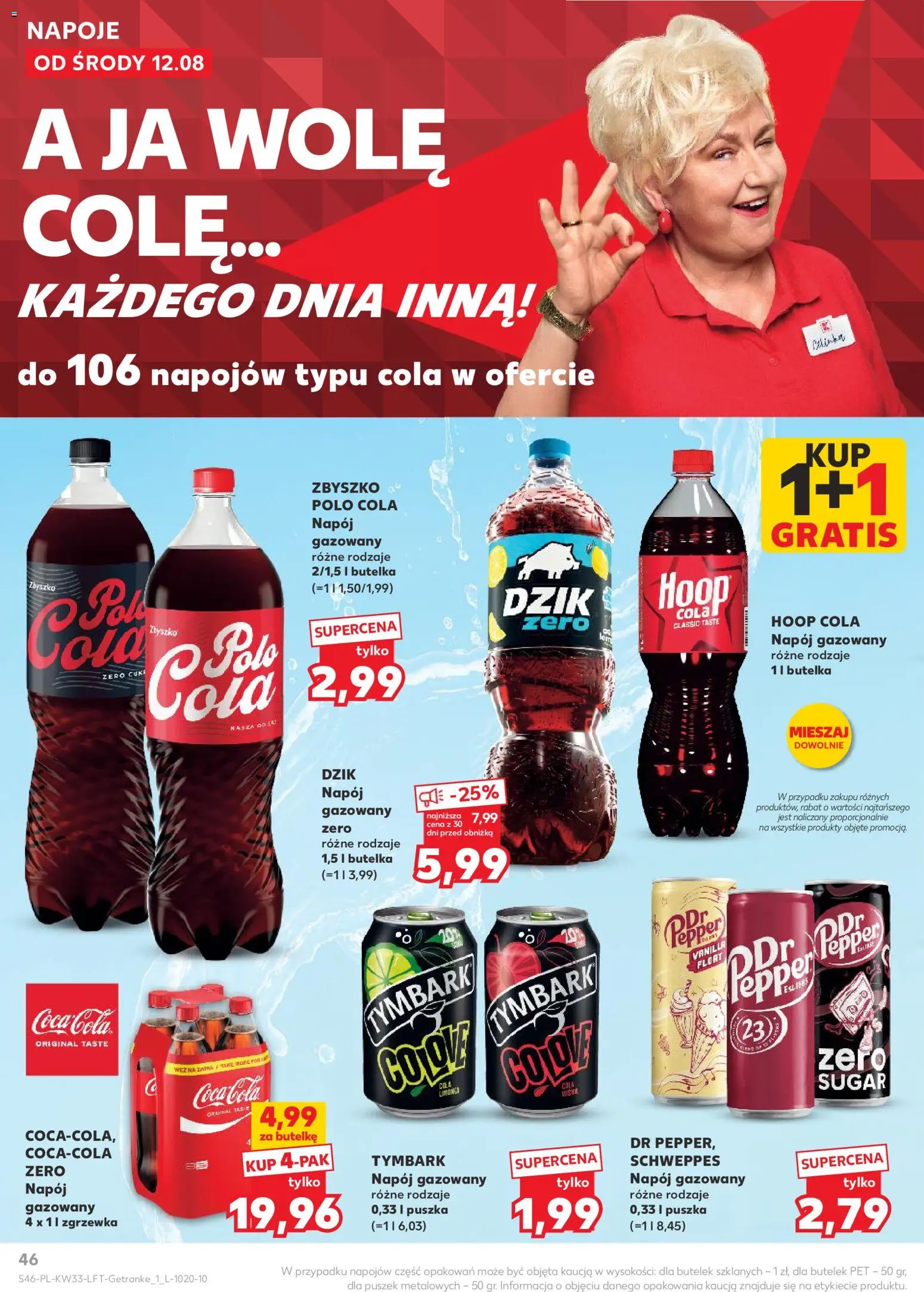 Kaufland Polsko leták od 12.08.2026 | Strana: 46 | Produkty: Coca cola, Nápoje, Cola