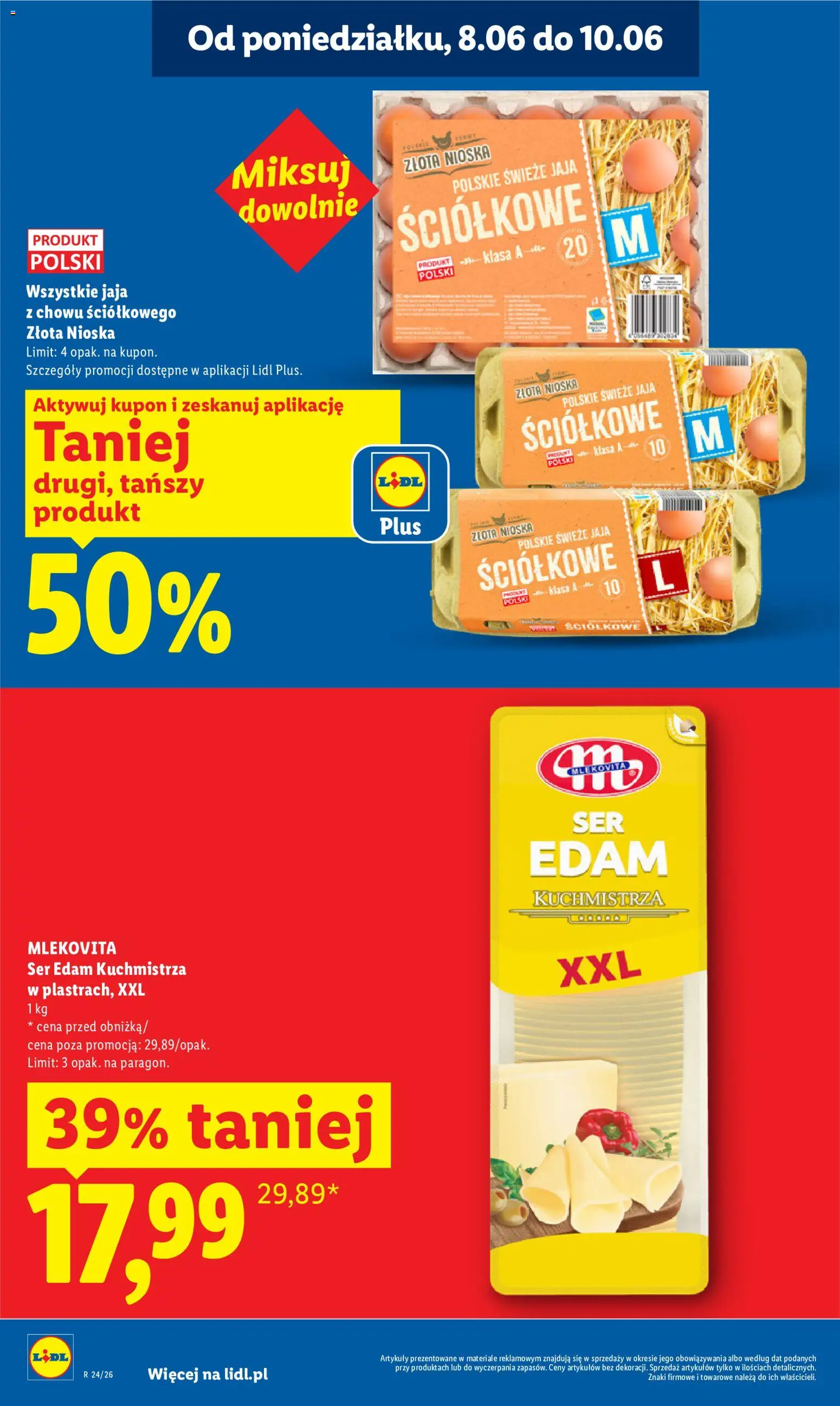 Lidl gazetka od 08.06.2026 | Strona: 4 | Produkty: Ser, Jaja