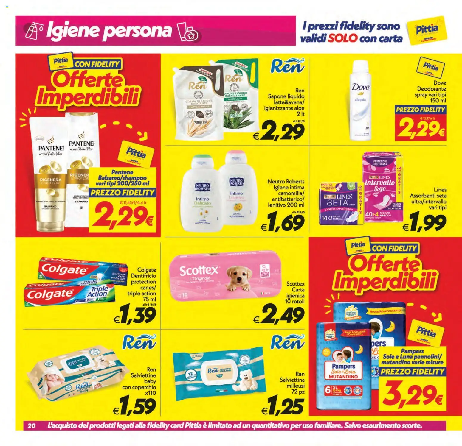 Volantino SuperConveniente del 31/07/2026 | Pagina: 20 | Prodotti: Sapone, Deodorante, Dentifricio, Pampers