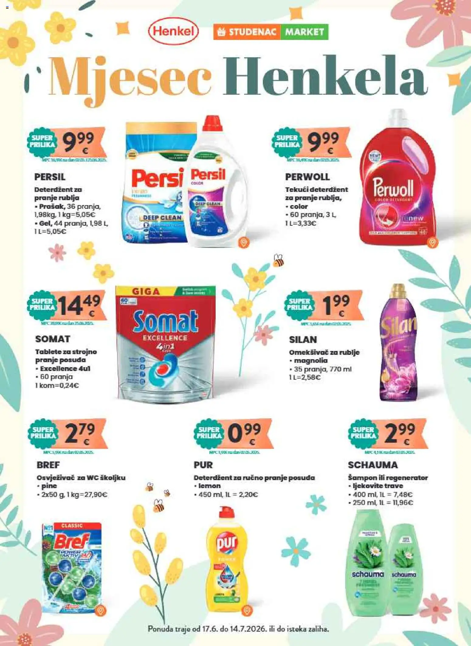 Studenac katalog | vrijedi od 17.06.2026 | Stranica: 37 | Proizvodi: Šampon, Somat, Perwoll, Persil