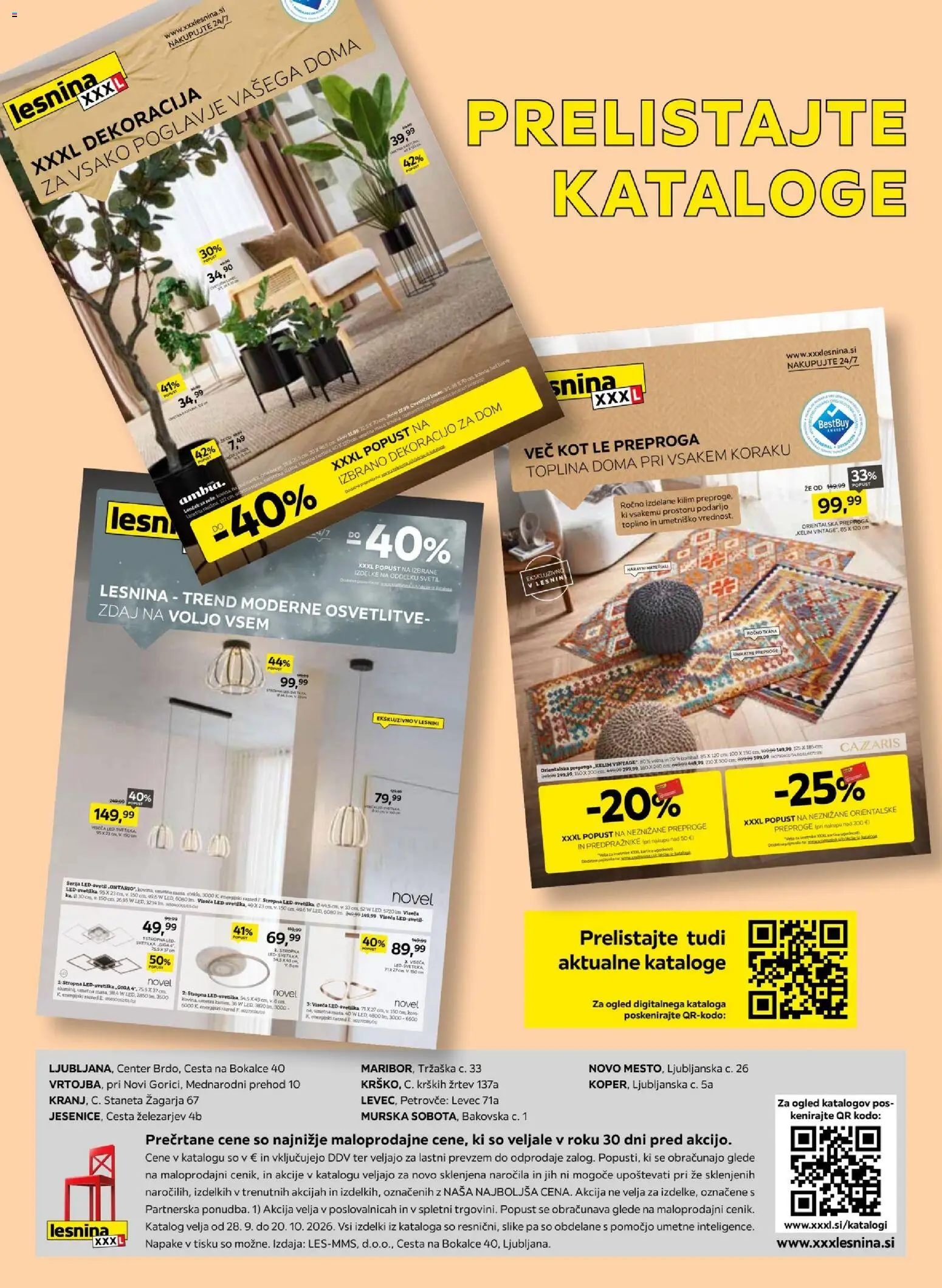Novi XXXL Lesnina katalog ponudbe – veljaven od 28.09.2026 | Stran: 24 | Izdelki: Led svetilka, Preproga, Svetilka
