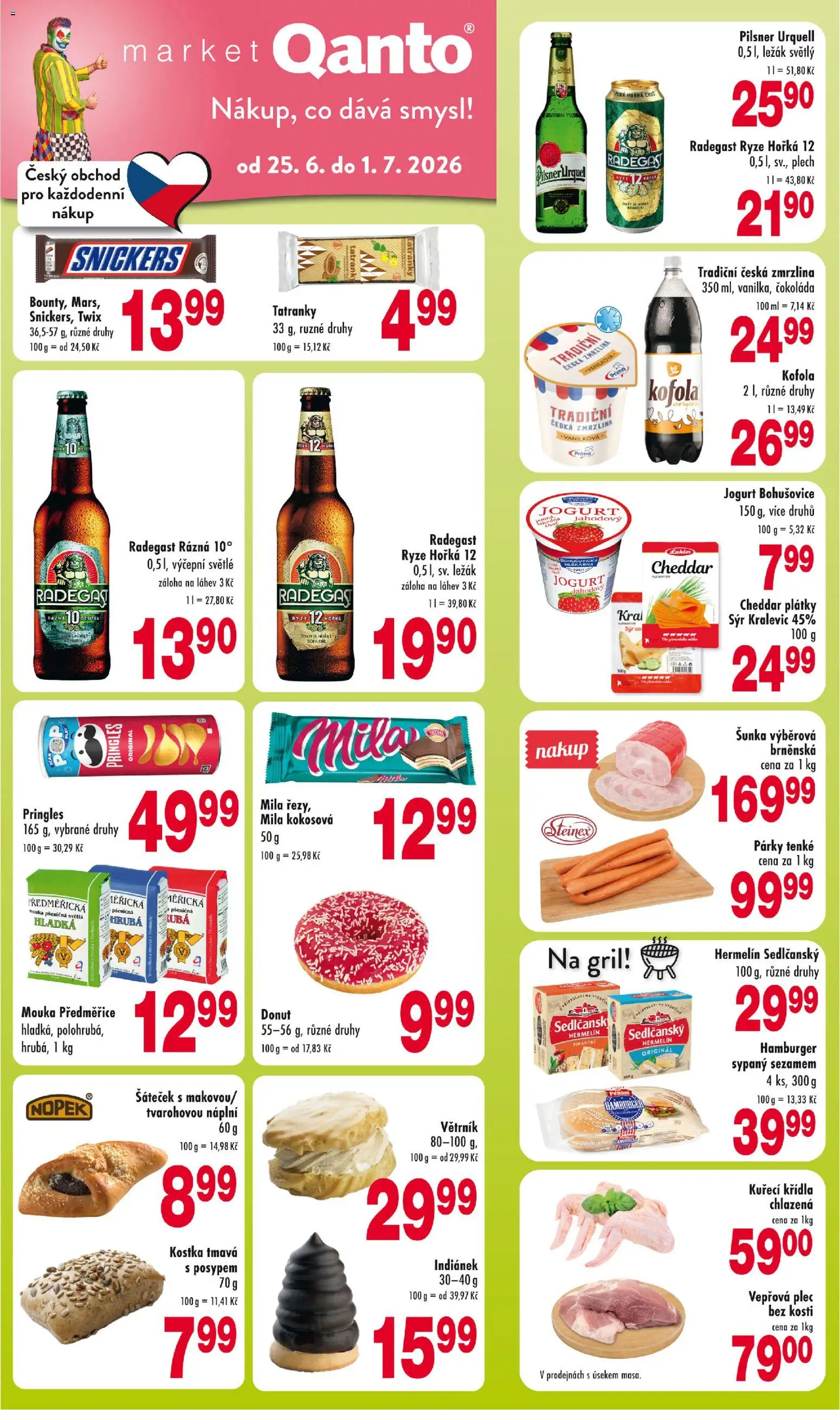 Astur & Qanto leták od 25.06.2026 | Strana: 1 | Produkty: Zmrzlina, Pilsner, Pilsner Urquell, Vepřová plec
