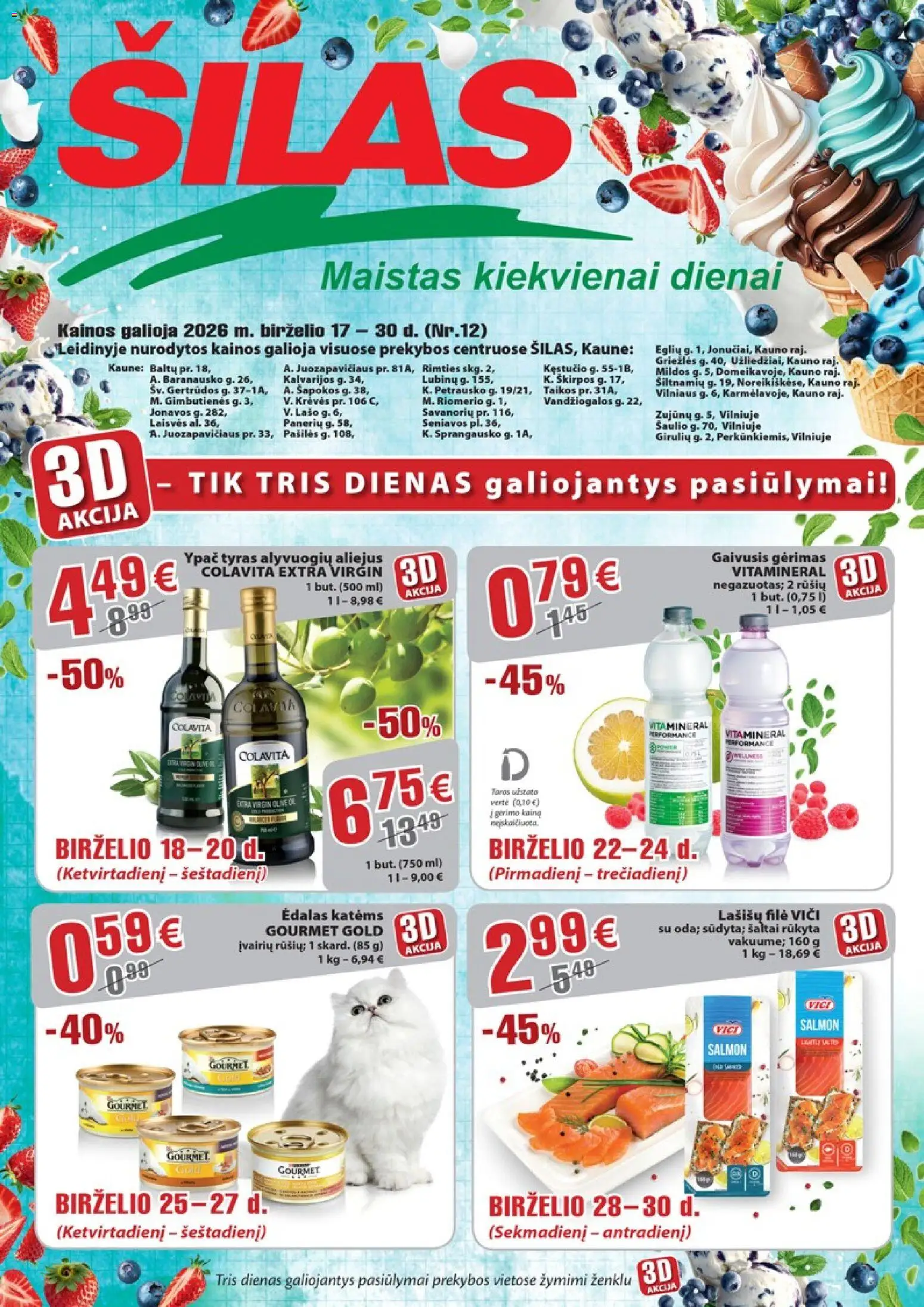Šilas akcijos nuo 17.06.2026 | Puslapis: 1 | Prekių: Gaivusis gėrimas, Aliejus