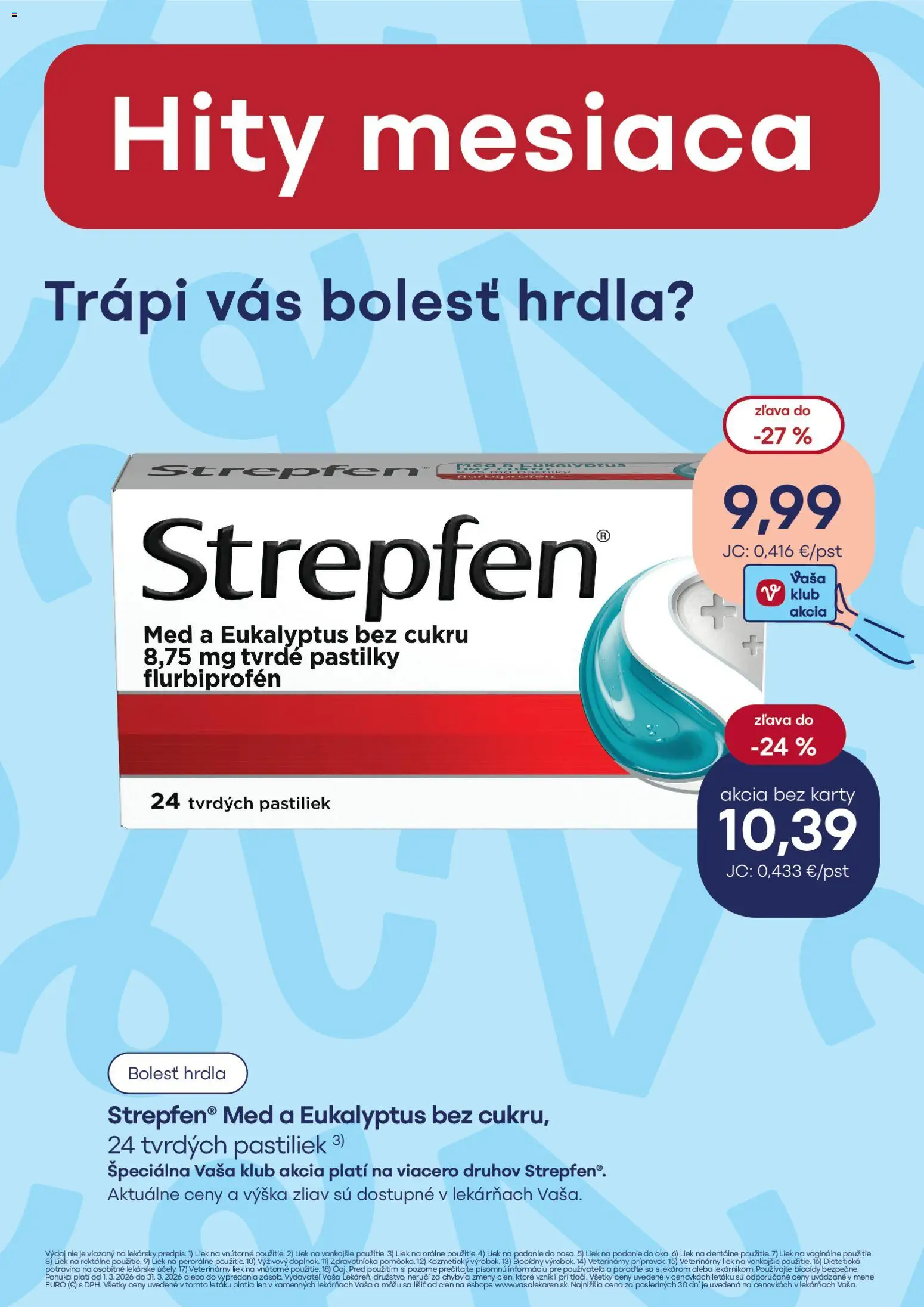 Nové Vaša lekáreň akcie – leták je platný od 01.03.2026 | Strana: 14 | Produkty: Med