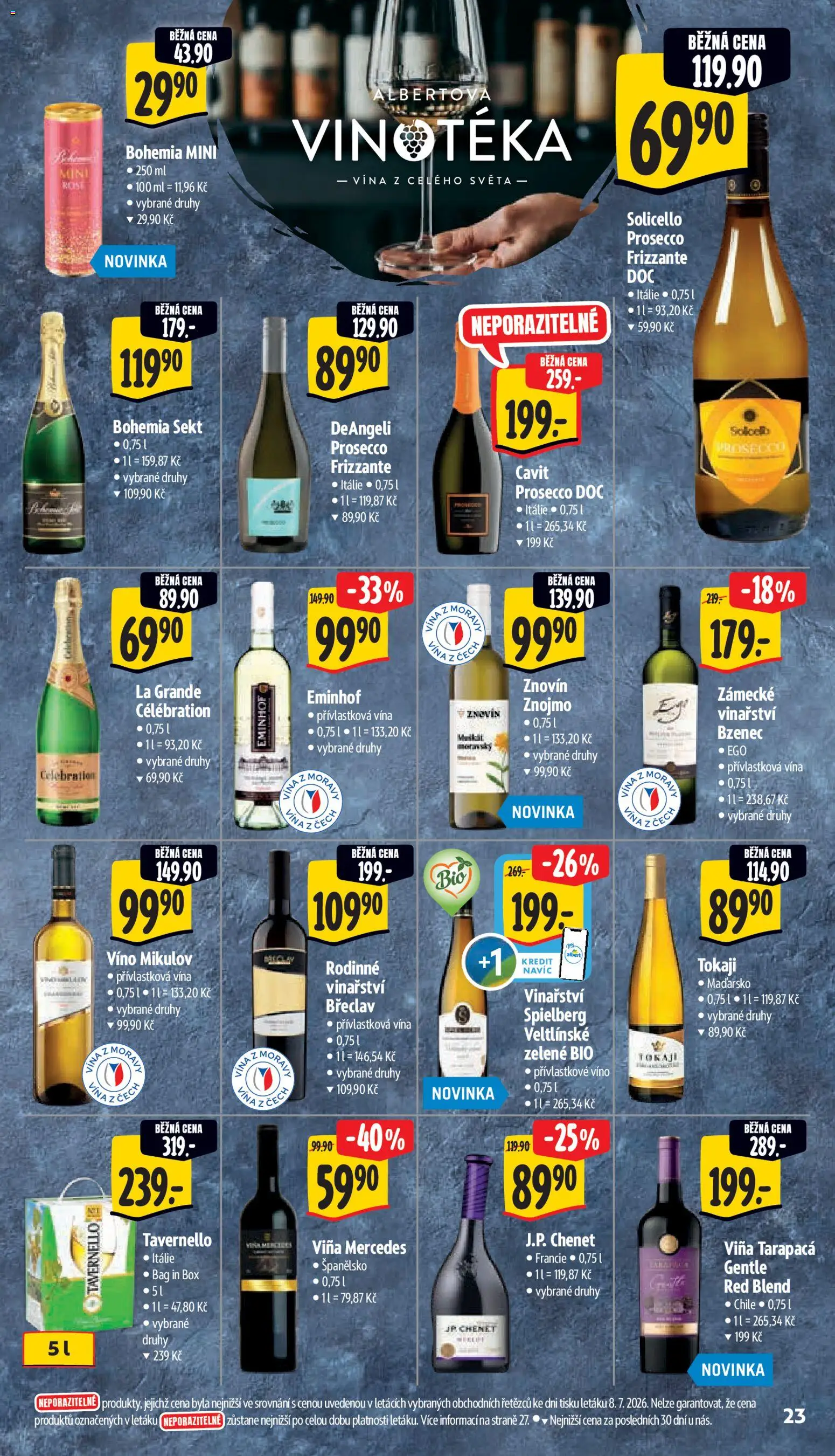 Albert leták - Hypermarket od 15.07.2026 | Strana: 33 | Produkty: Box, Víno, Frizzante, Prosecco DOC