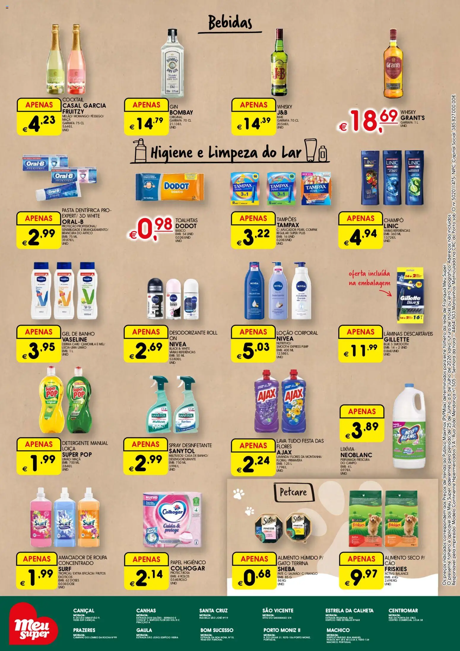 Meu Super Madeira │ válido de 25/06/2026 | Página: 4 | Produtos: Whisky, Papel higiénico, Desodorizante, Detergente