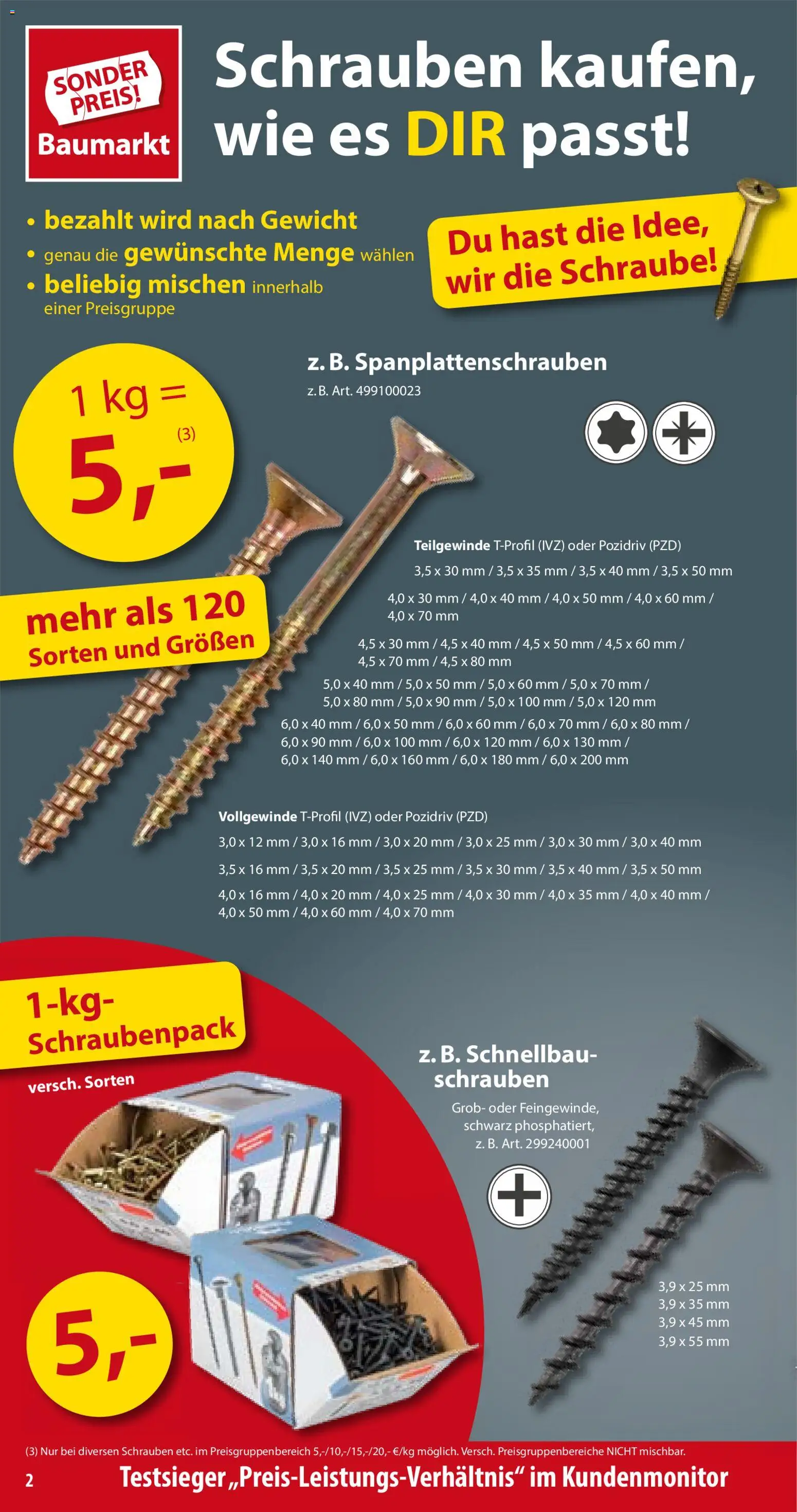 Sonderpreis Baumarkt Prospekt – gültig ab 18.07.2026 | Seite: 2 | Produkte: Gewicht