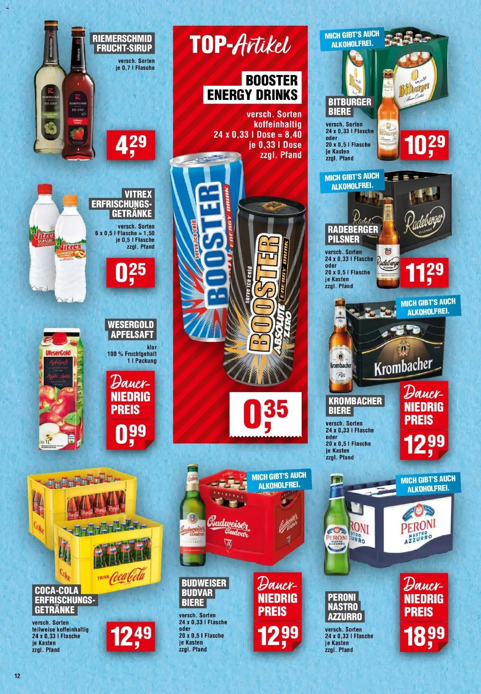 Edeka Prospekt Heilbronn – gültig ab 27.08.2026 | Seite: 12 | Produkte: Bitburger, Pils, Apfelsaft, Budweiser