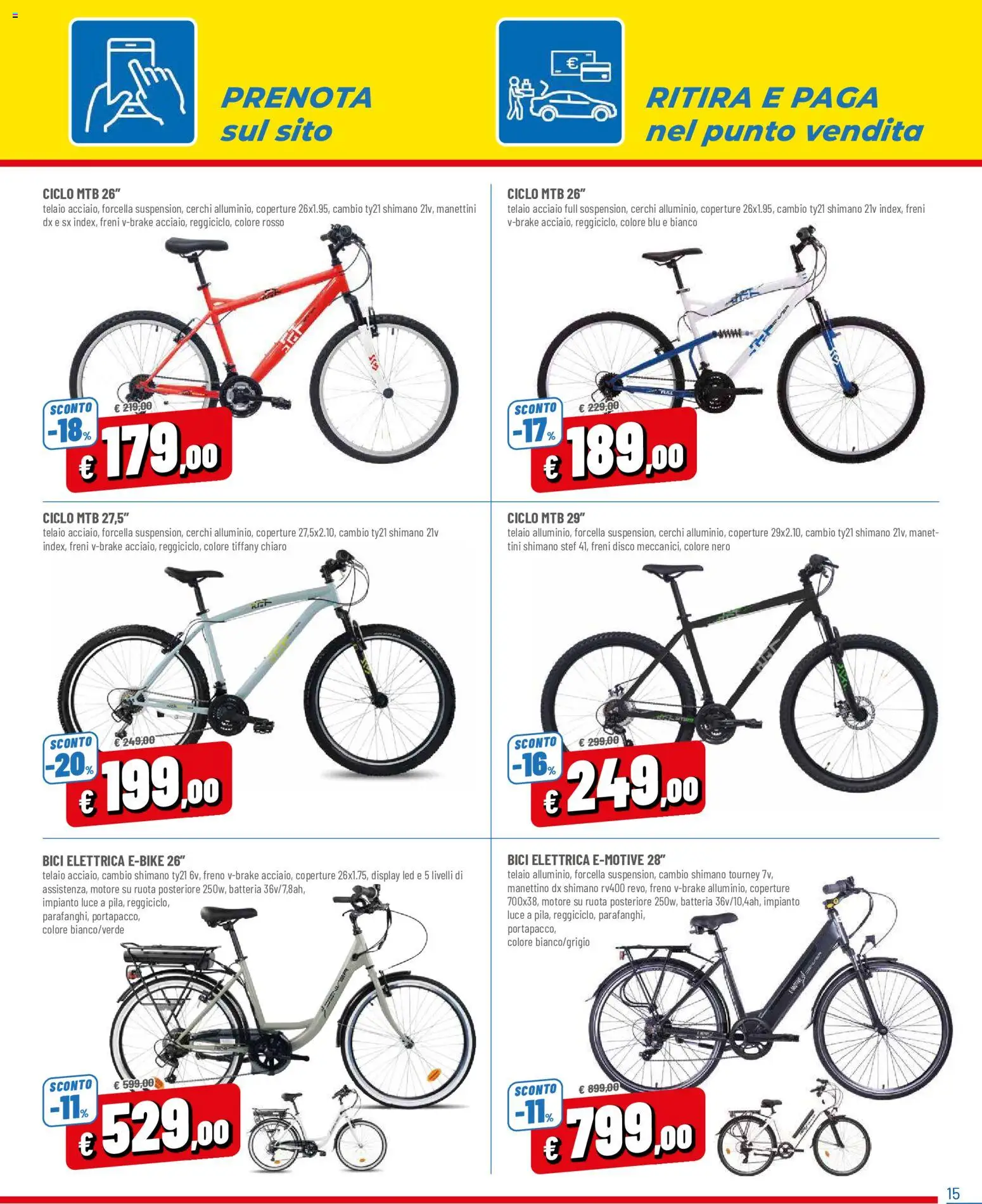Volantino Galassia del 02.05.2026 | Pagina: 15 | Prodotti: Disco, Bici elettrica, Batteria