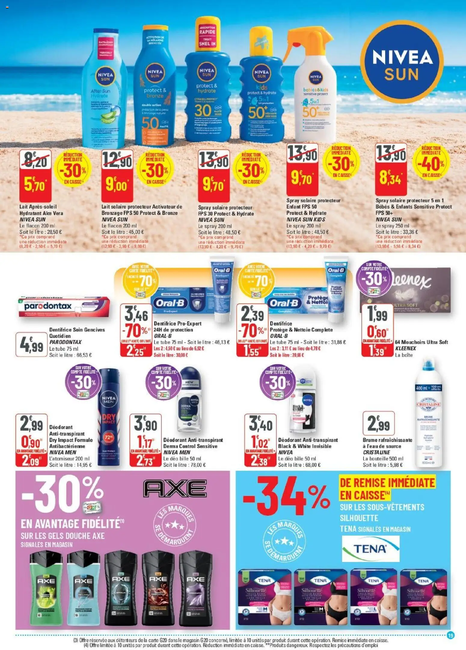 {H1} | Page: 19 | Produits: Déodorant, Mouchoirs, Douche, Lait