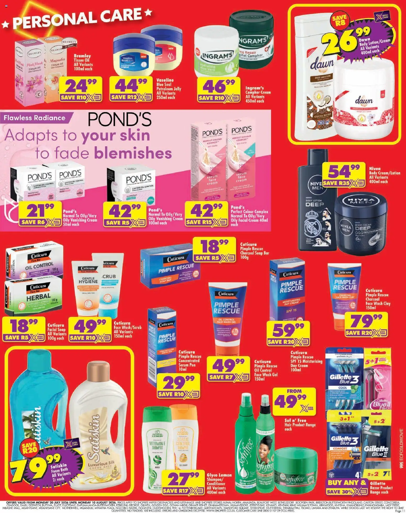 New Shoprite catalogue – valid from 20/07/2026 | Page: 11 | Products: Serum, Oil, Pen, Shampoo