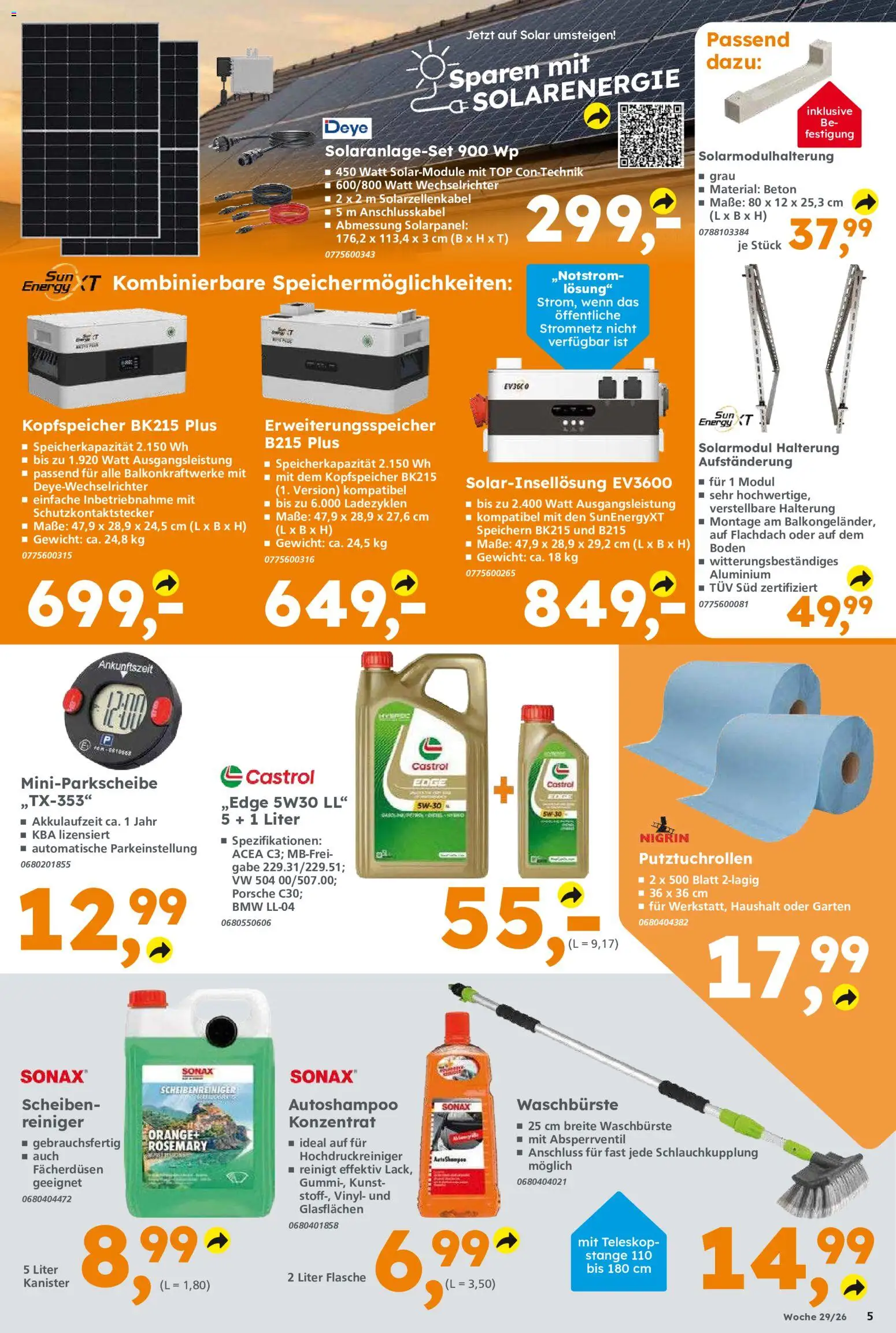 Globus Baumarkt Prospekt Dietzenbach – gültig ab 12.07.2026 | Seite: 5 | Produkte: Gewicht, Energy, Shampoo, Hochdruckreiniger