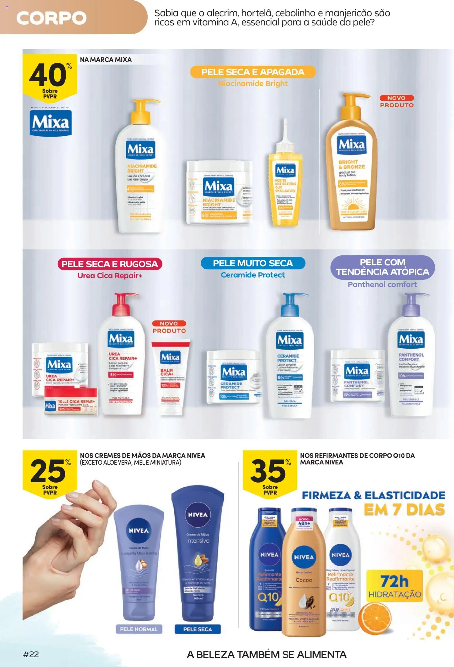 Continente Beleza Brilho com sabor a verão │ válido de 07/07/2026 | Página: 22 | Produtos: Pomada, Manteiga, Óleo, Mel