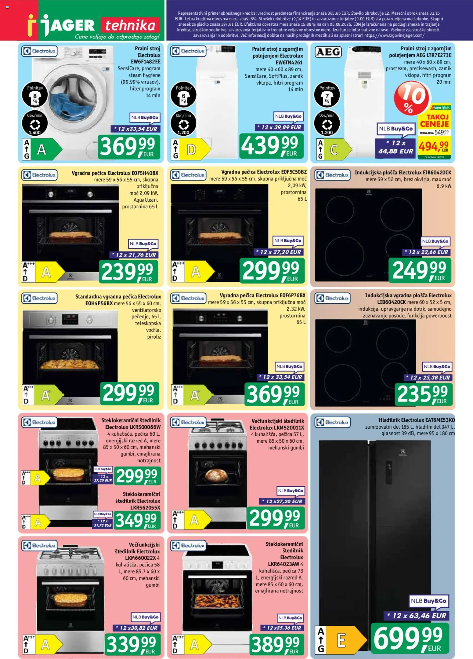Novi Jager katalog ponudbe – veljaven od 19.08.2026 | Stran: 7 | Izdelki: Med, Hladilnik, Pralni stroj, Pecica