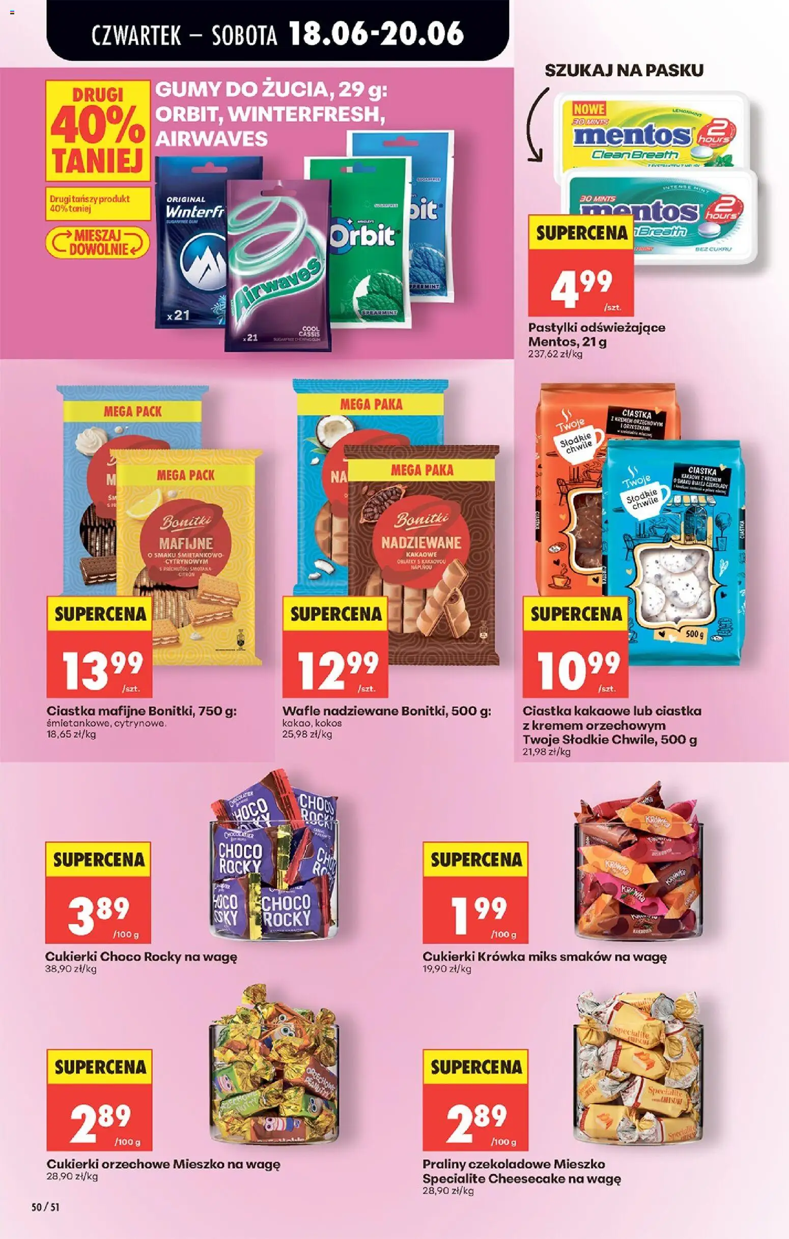 Biedronka gazetka od czwartku od 18.06.2026 | Strona: 62 | Produkty: Ciastka z kremem, Praliny, Krowka, Ciastka