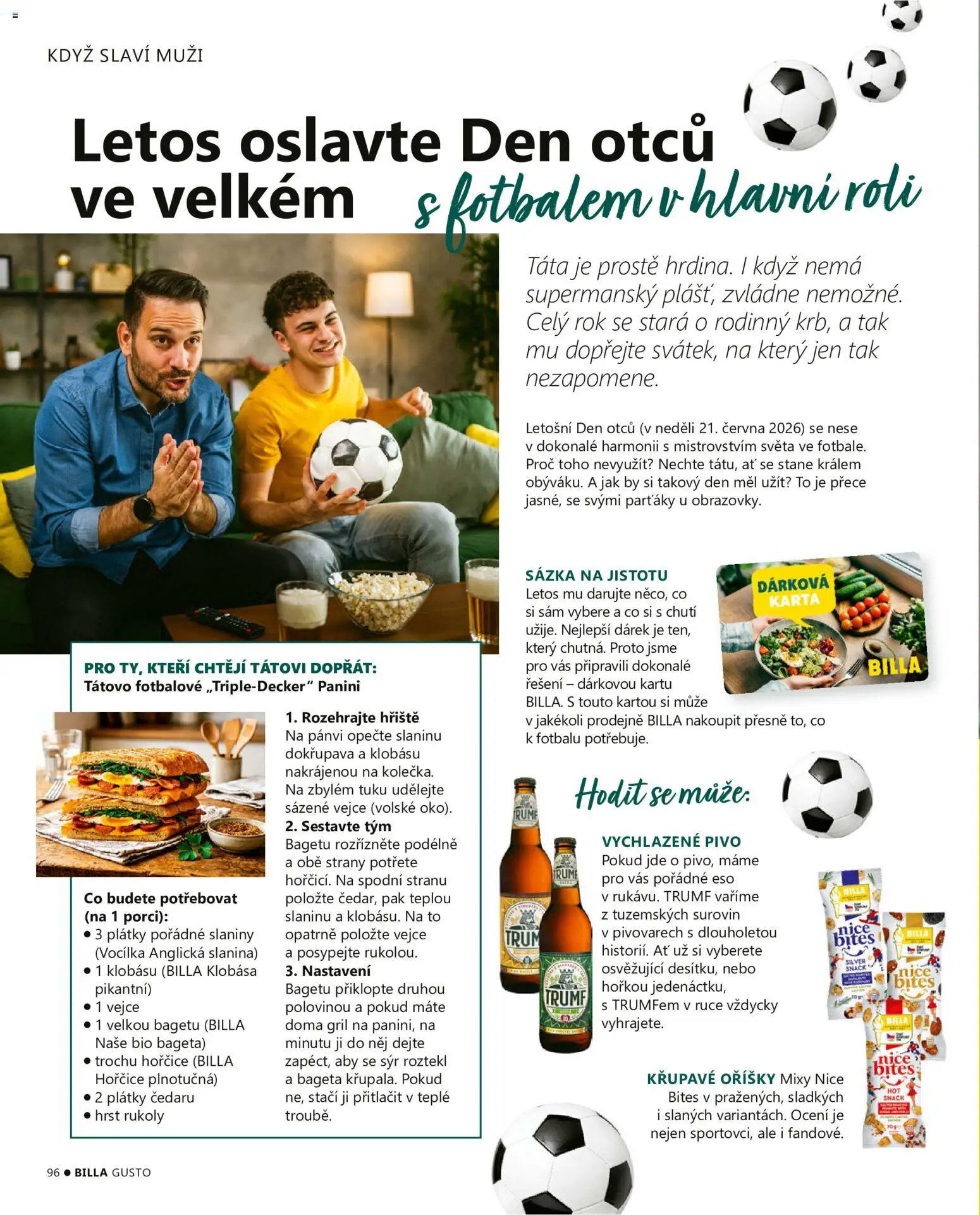 Billa leták - Gusto: Léto 2026 od 01.06.2026 | Strana: 96 | Produkty: Sýr, Anglická slanina, Oříšky, Gril