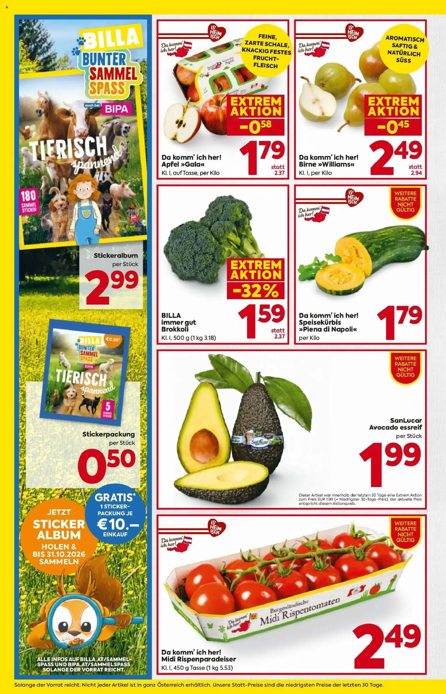 Billa - BILLA: Flugblatt gültig bei BILLA & BILLA PLUS ab 17.09.2026 - Angebote, Prospekt | Seite: 6 | Produkte: Avocado, Apple, Äpfel, Brokkoli