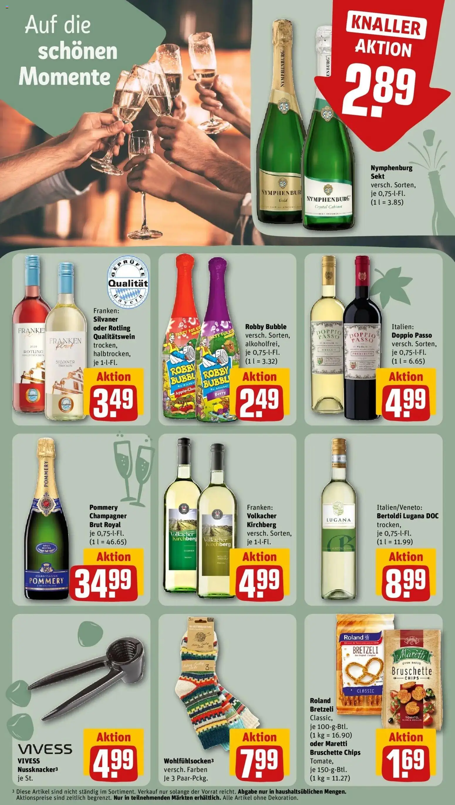 REWE Prospekt ab 14.09.2026 zum Blättern » Angebote | Seite: 23 | Produkte: Sekt, Doppio Passo, Chips
