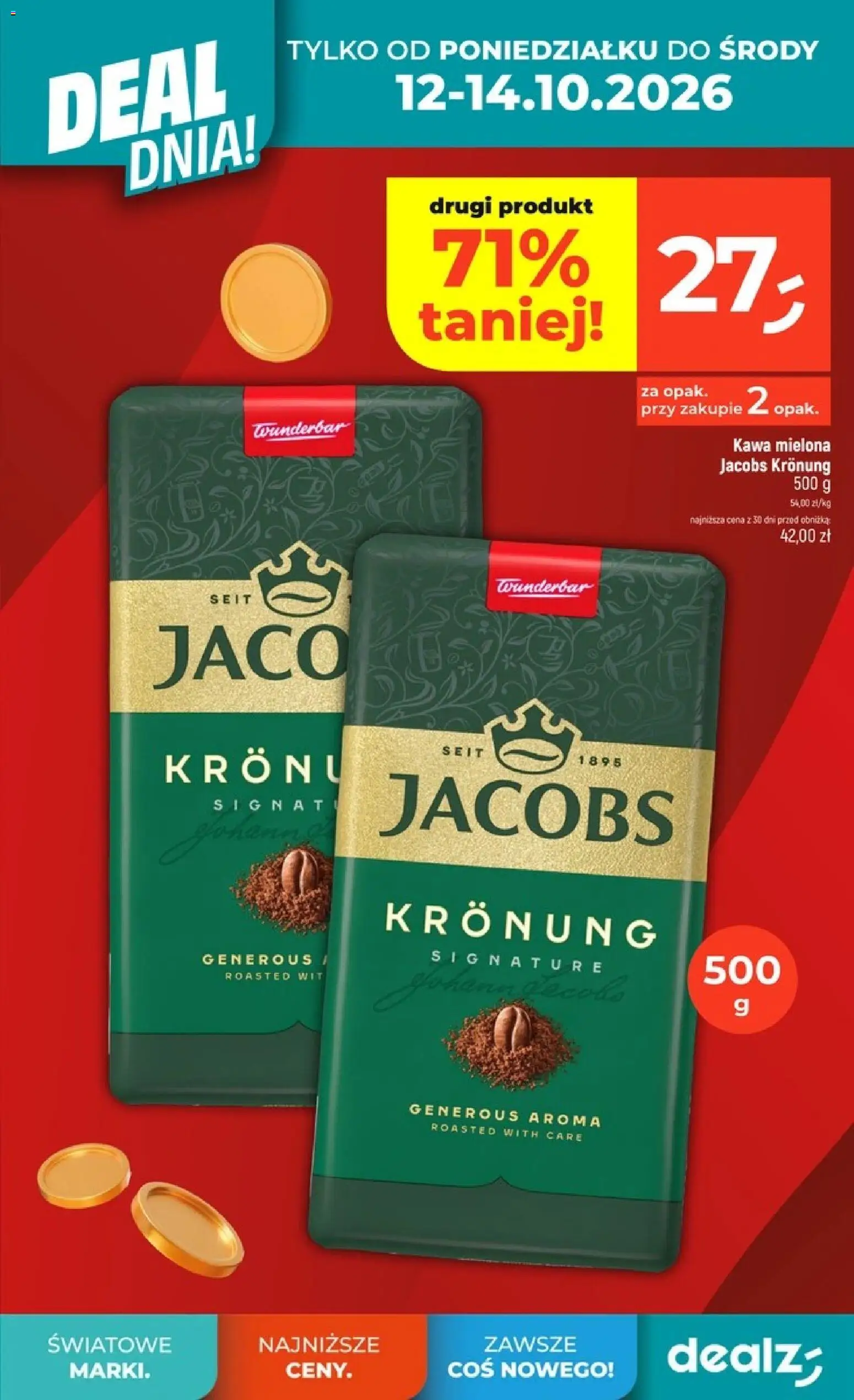 Dealz gazetka od 08.10.2026 | Strona: 7 | Produkty: Jacobs, Kawa, Kawa mielona