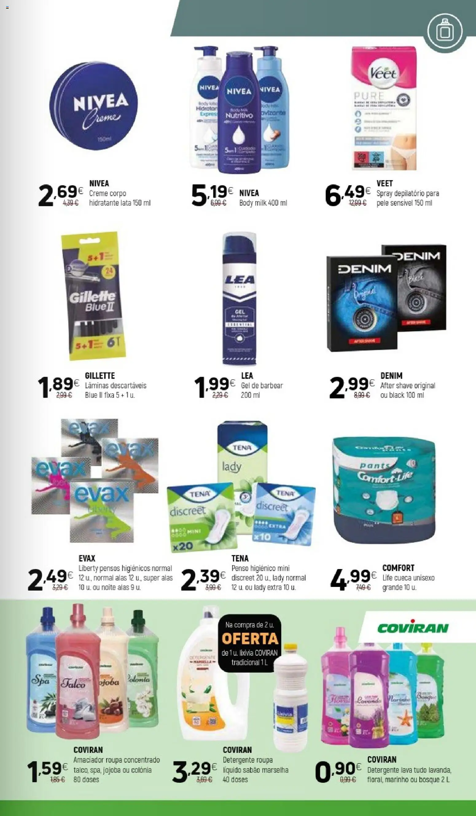 Coviran folheto │ válido de 19.05.2026 | Página: 17 | Produtos: Pensos higiénicos, Sabão, Detergente, Creme