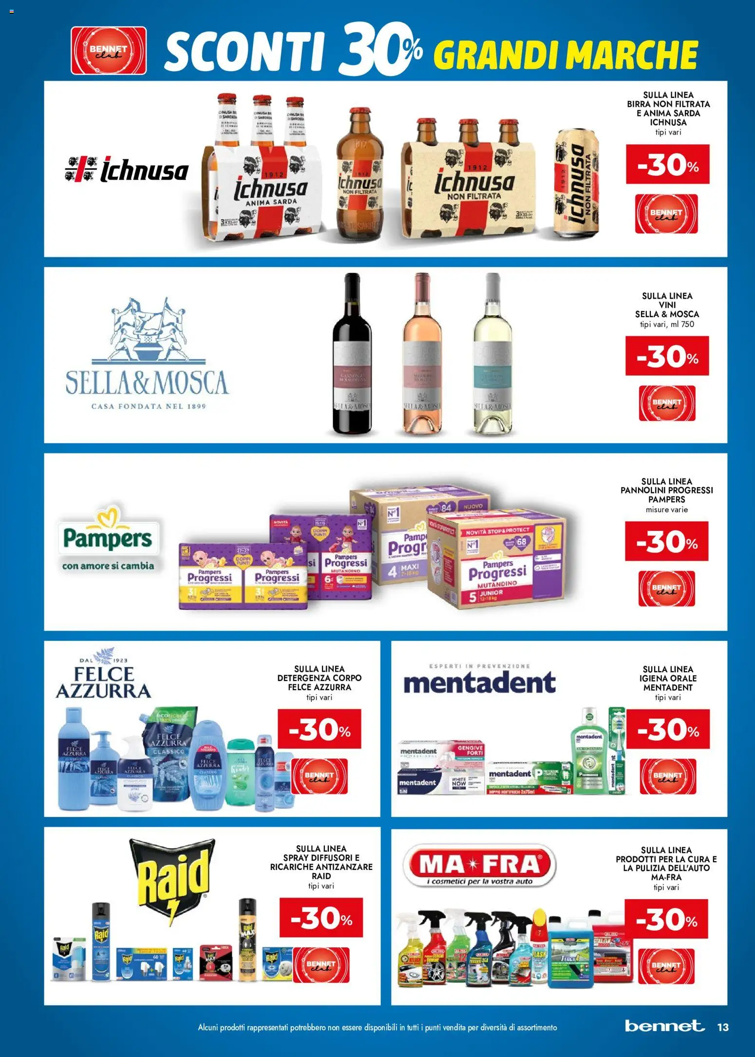 Volantino bennet del 21.05.2026 | Pagina: 13 | Prodotti: Pannolini, Birra, Antizanzare, Pampers