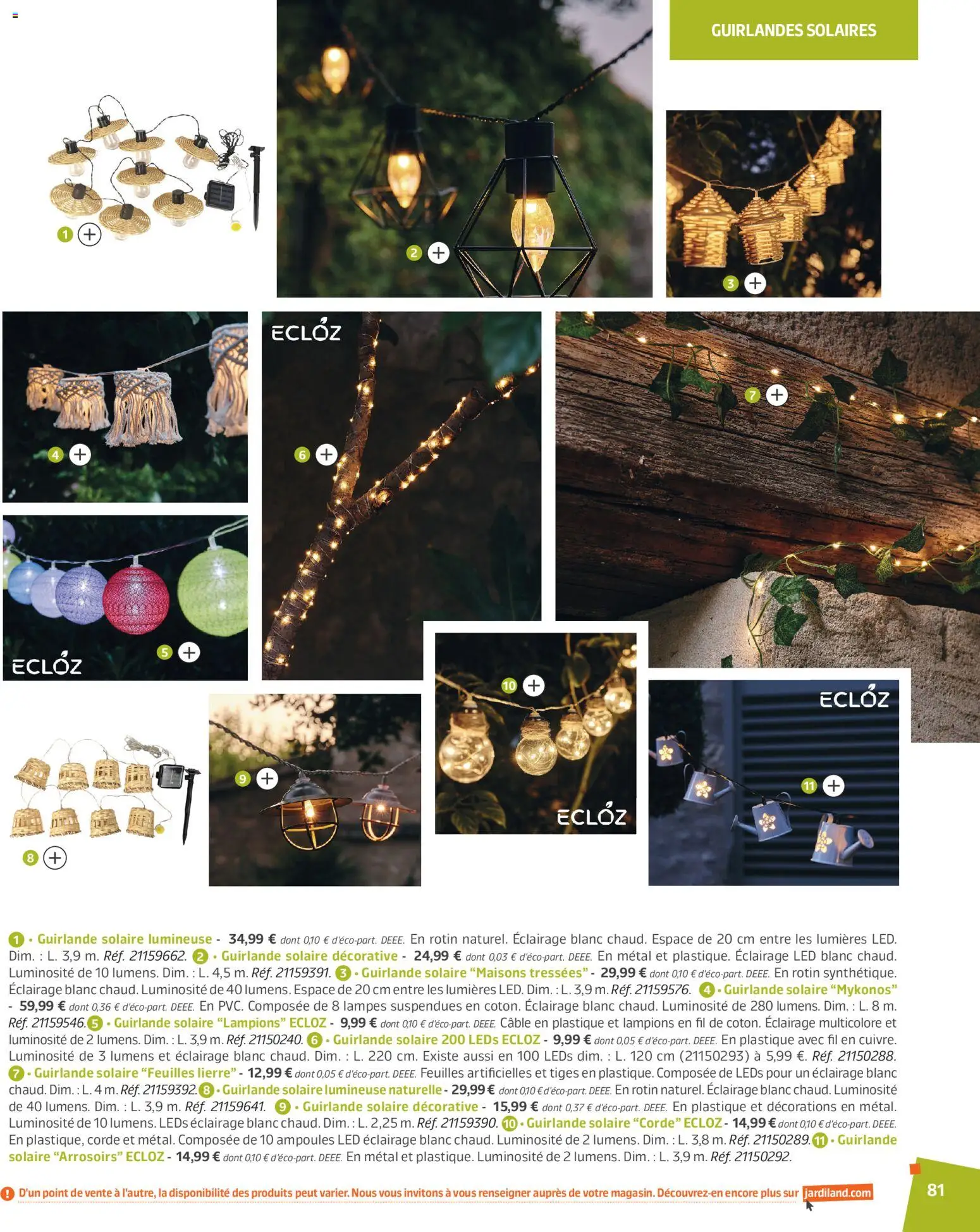 {H1} | Page: 81 | Produits: Câble, Ampoules, Guirlande solaire, Éclairage