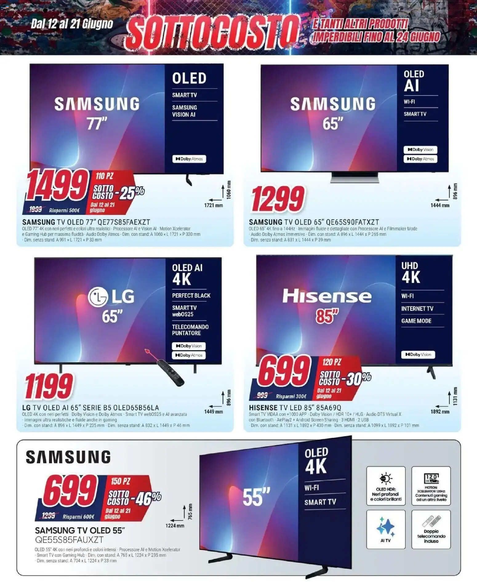 Volantino Trony del 11.06.2026 | Pagina: 8 | Prodotti: Tv samsung, smart TV, TV, Audio