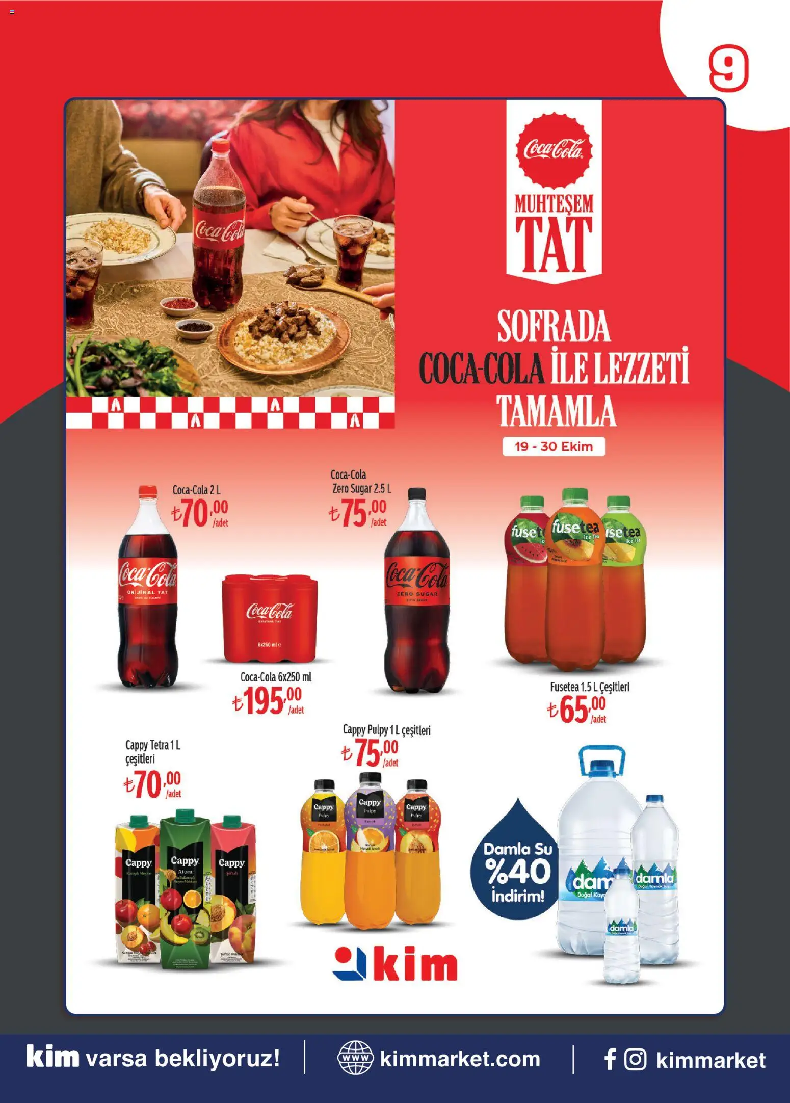 Kim Market Katalog - Marmara Insert - 19 Ekim 2026 tarihinden itibaren geçerlidir | Sayfa: 9 | Ürünler: Su, Ice tea