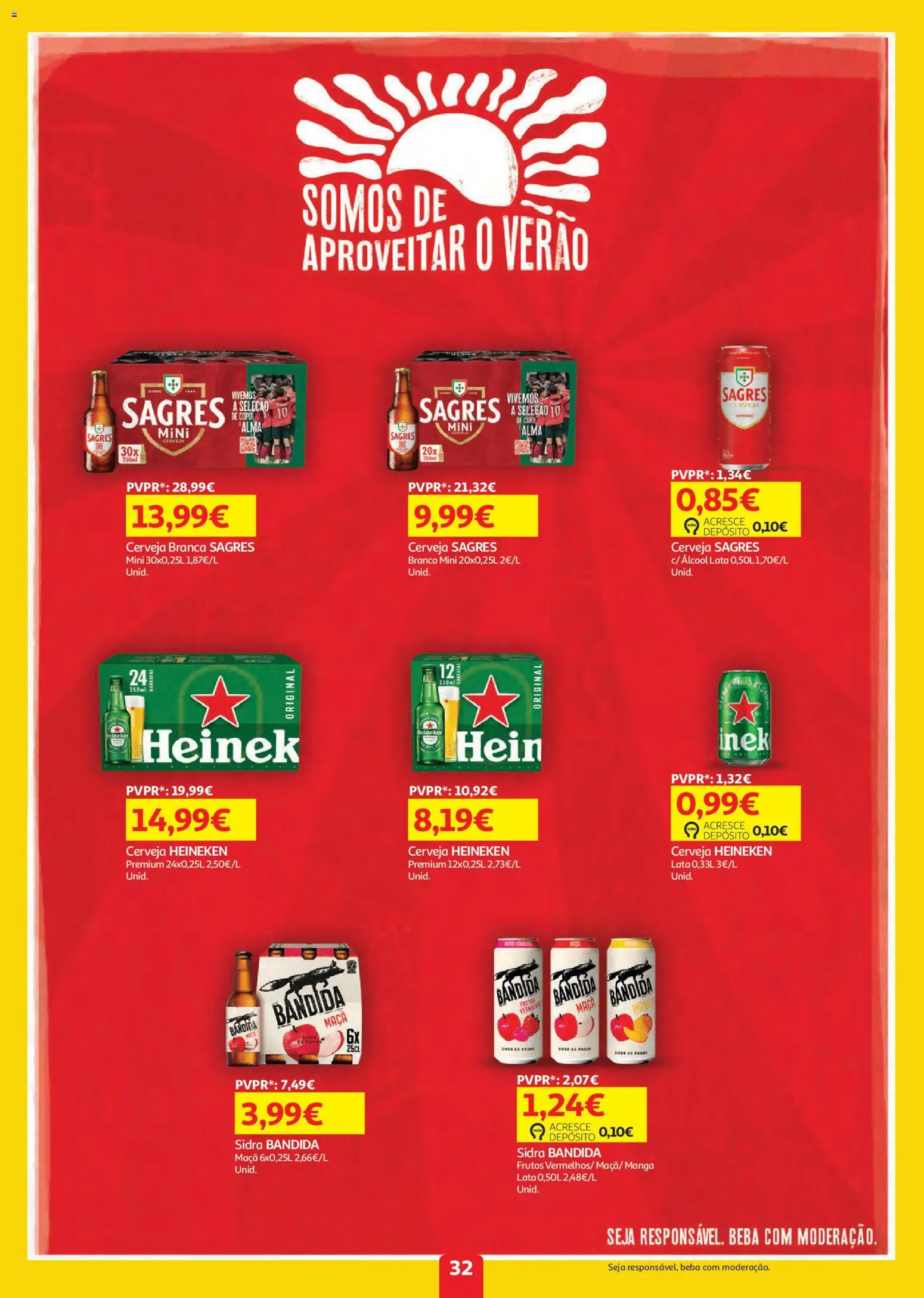 Auchan folheto │ válido de 23/07/2026 | Página: 32 | Produtos: Maça, Cerveja
