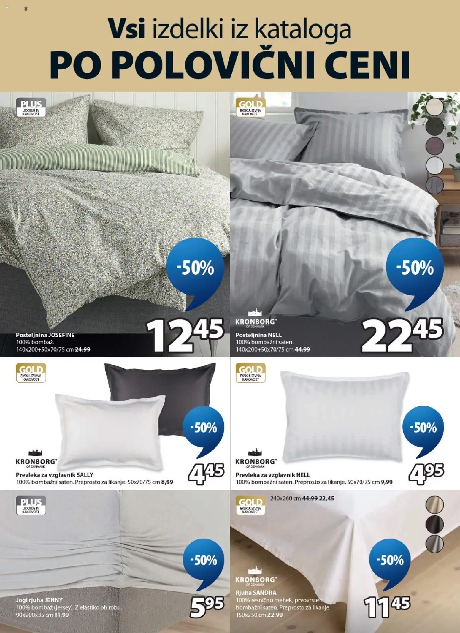 Novi JYSK katalog ponudbe – veljaven od 05.08.2026 | Stran: 8 | Izdelki: Vzglavnik, Prevleka, Posteljnina, Jogi