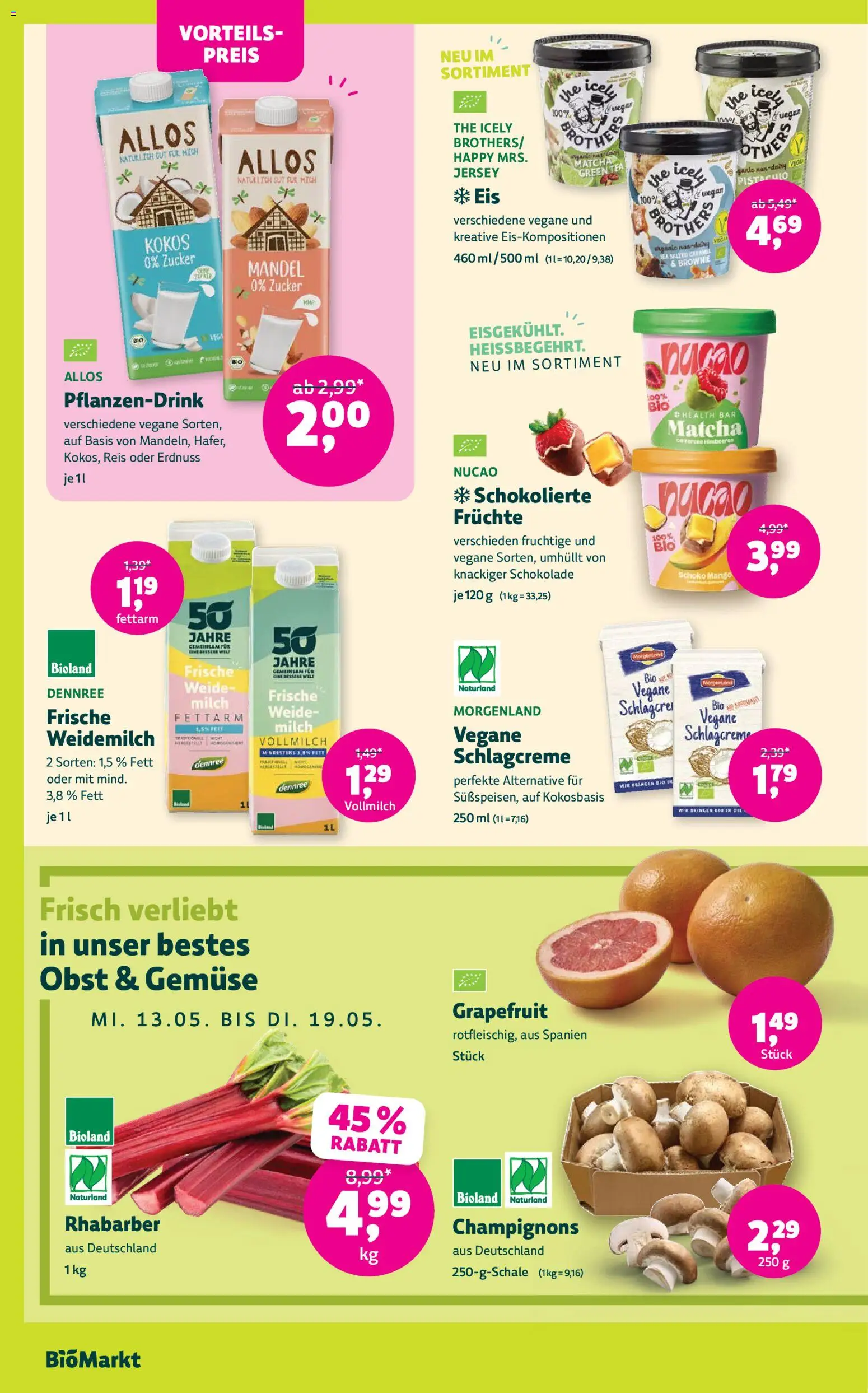 BioMarkt Prospekt 	 – gültig ab 06.05.2026 | Seite: 6 | Produkte: Schokolade, Gemüse, Rhabarber, Eis