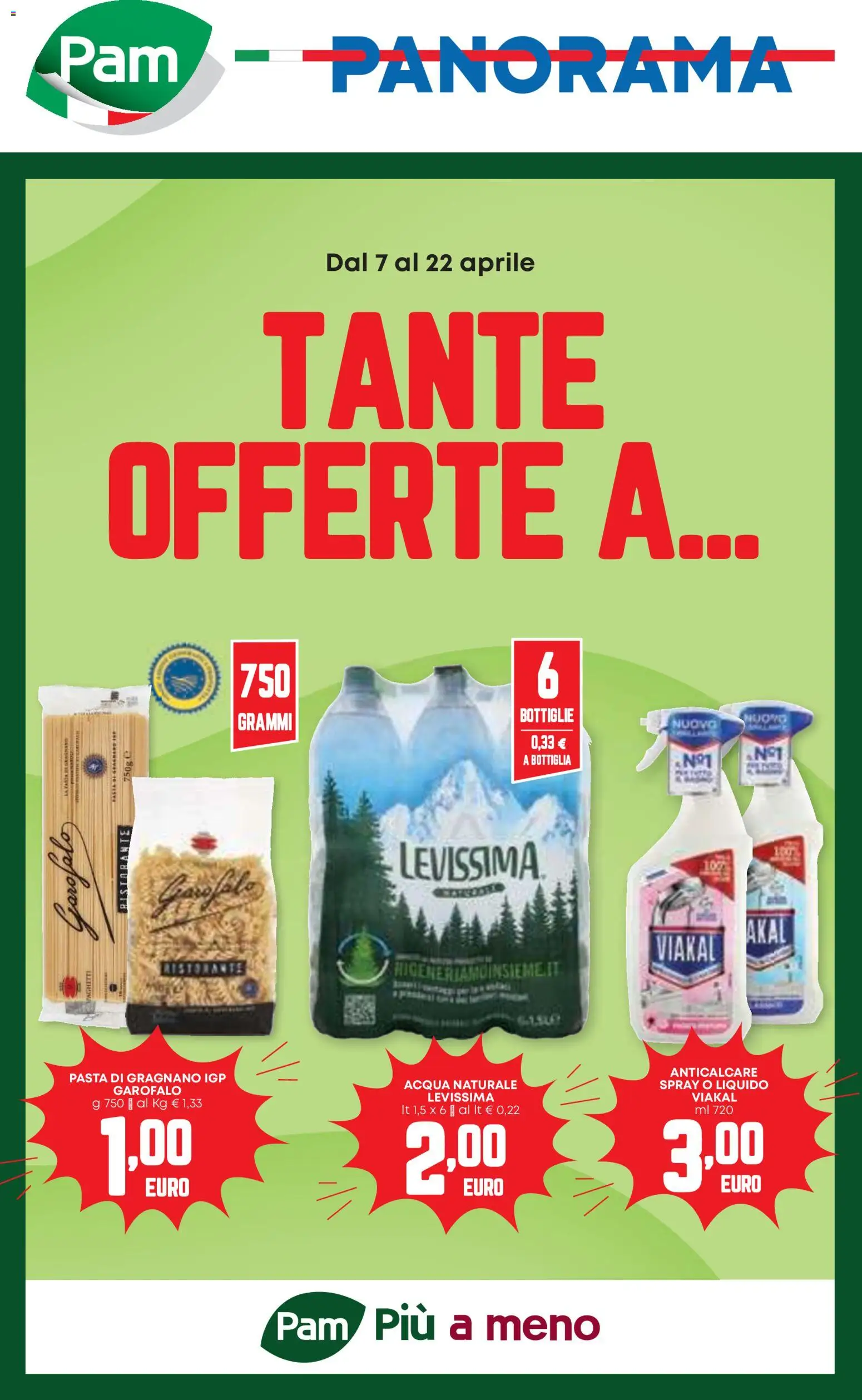Volantino Panorama del 07.04.2026 | Pagina: 1 | Prodotti: Acqua, Pasta, Acqua naturale, Bottiglia
