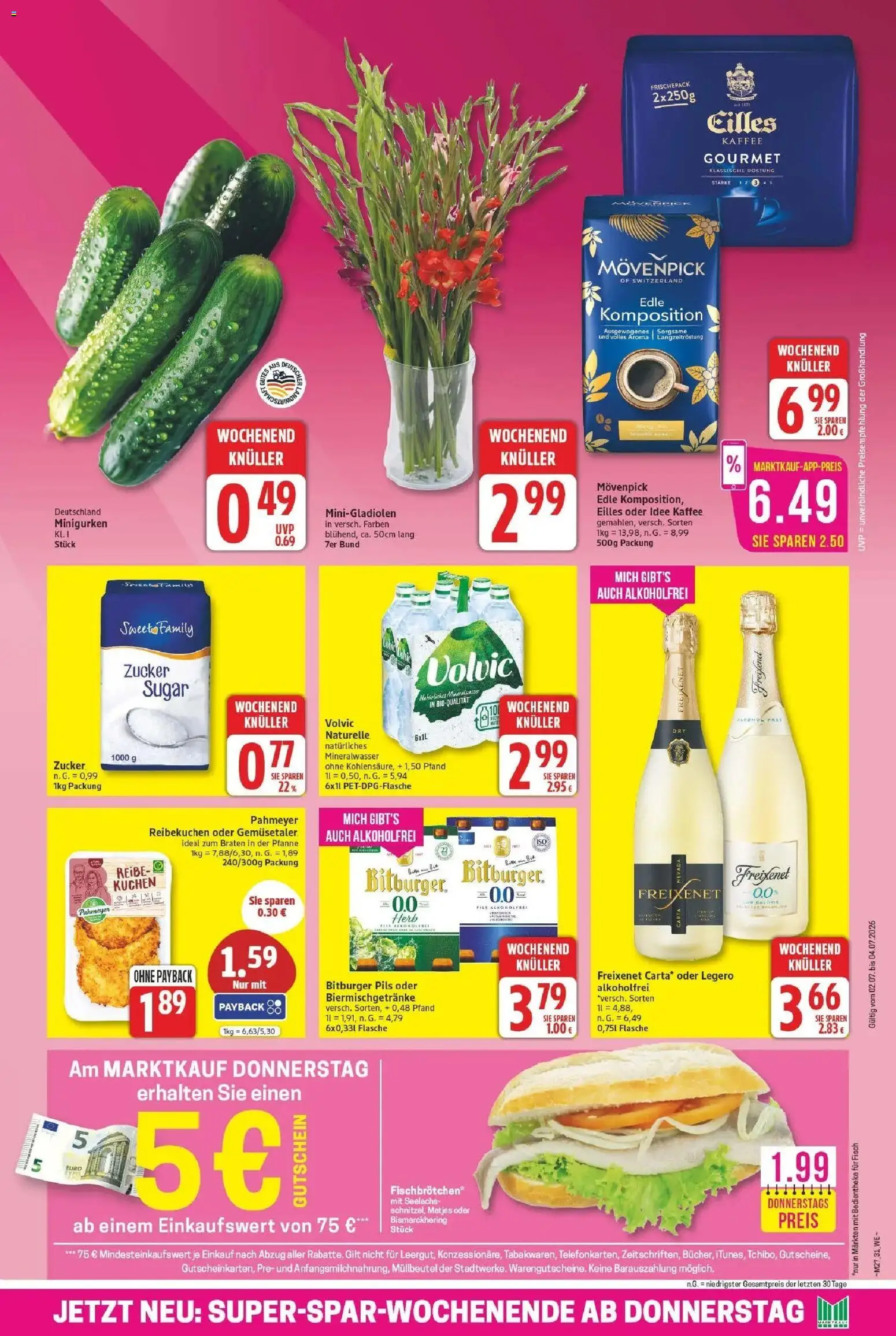 Marktkauf - Wochenangebote – gültig ab 28.06.2026 | Seite: 33 | Produkte: Bitburger, Kaffee, Freixenet, Mineralwasser