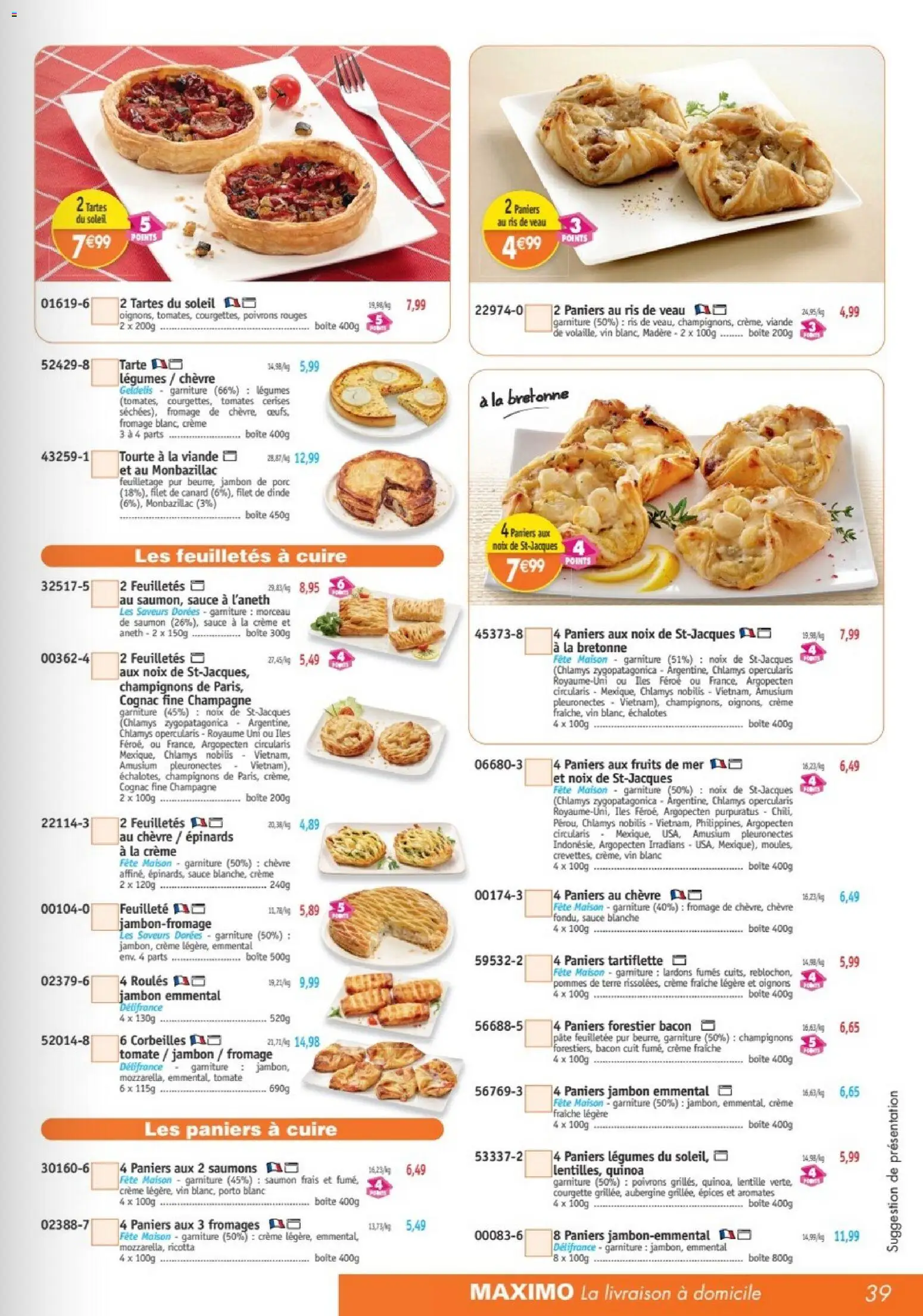 {H1} | Page: 39 | Produits: Fruits de mer, Aneth, Poivrons, Vin blanc