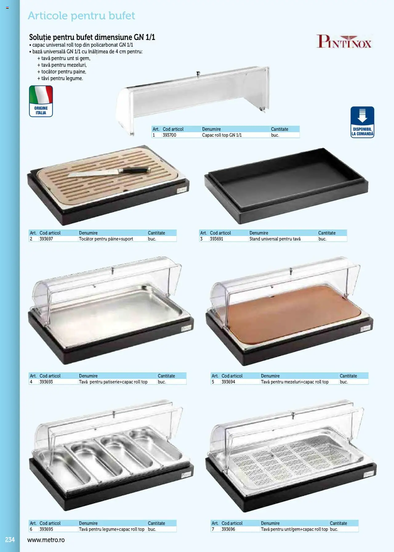 Noul catalog Metro – valabil de la 17.09.2025 | Pagină: 234 | Produse: Tava, Top, Bufet, Unt