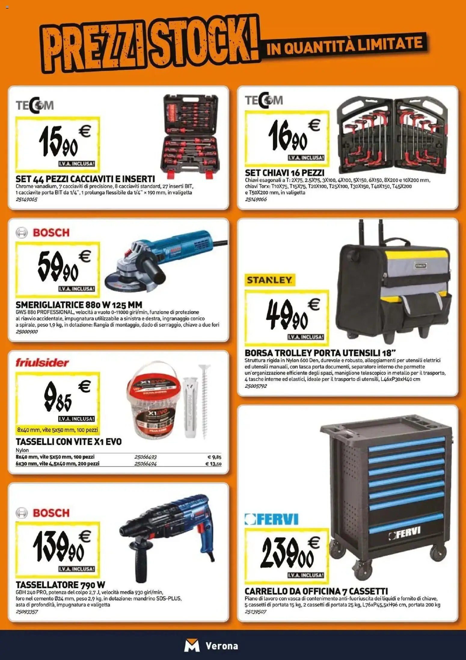 Nuovo TECNOMAT catalogo Verona dal 29/10/2026 > offerte anteprima 🛍️ | Pagina: 19 | Prodotti: Carrello, Trolley, Inserti, Cemento