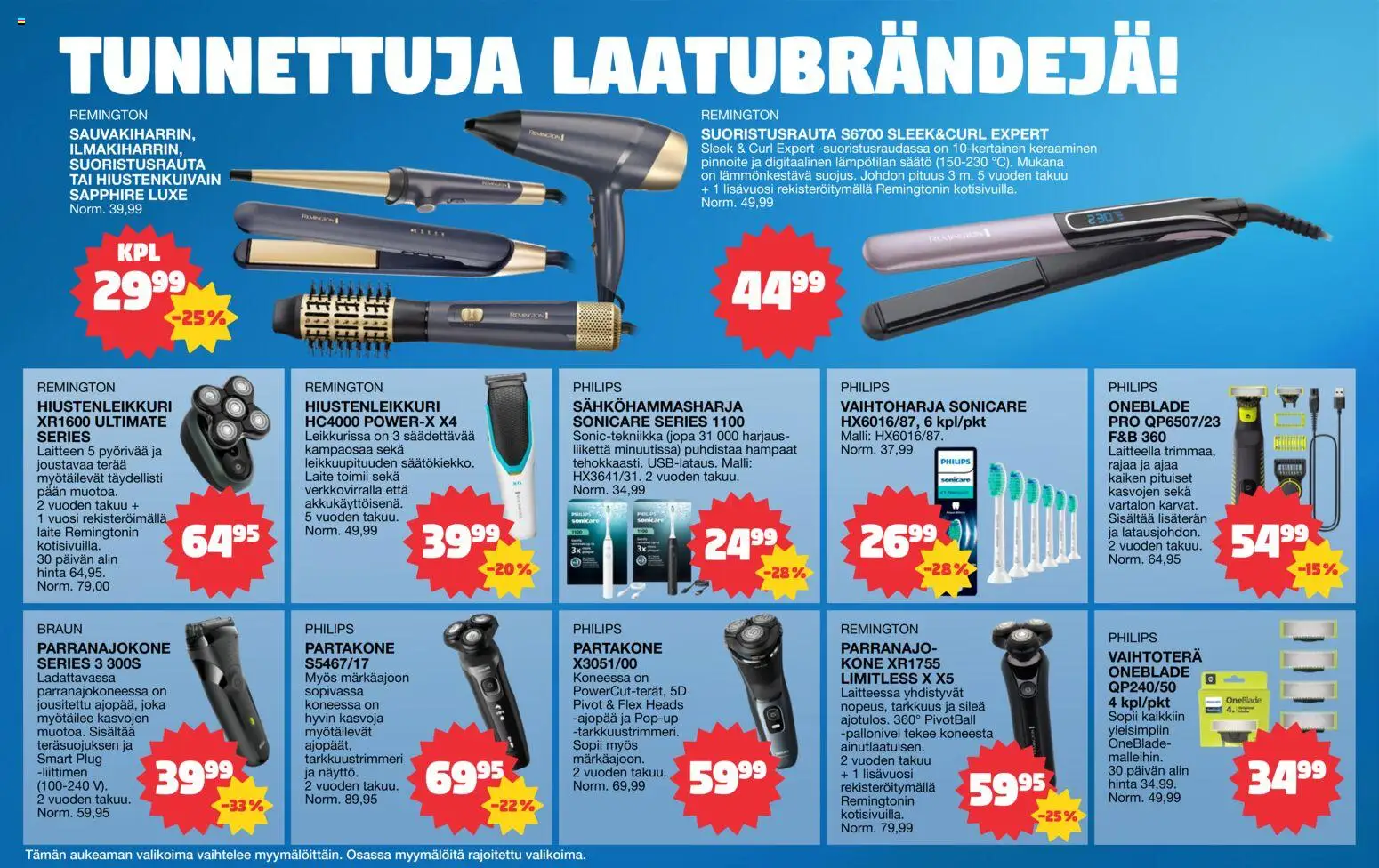Tokmanni tarjoukset - Aina Edulliset Hinnat! – voimassa 25.05.2026 alkaen | Sivu: 2 | Tuotteet: Parranajokone, Sähköhammasharja, Partakone