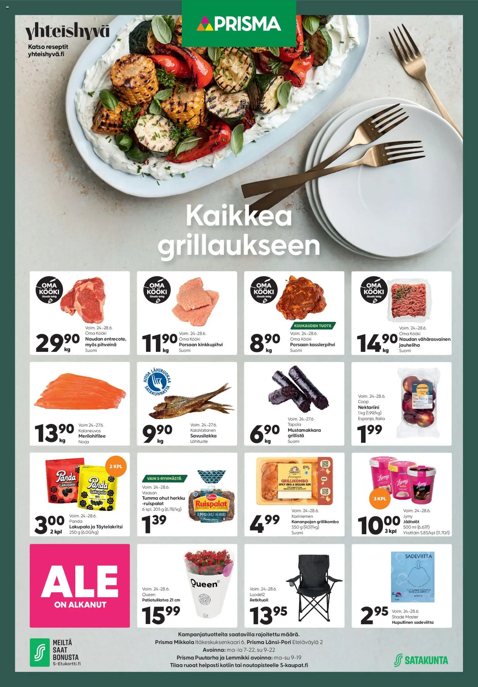 Prisma tarjoukset – voimassa 24/06/2026 alkaen | Sivu: 1 | Tuotteet: Jauheliha, Nektariini