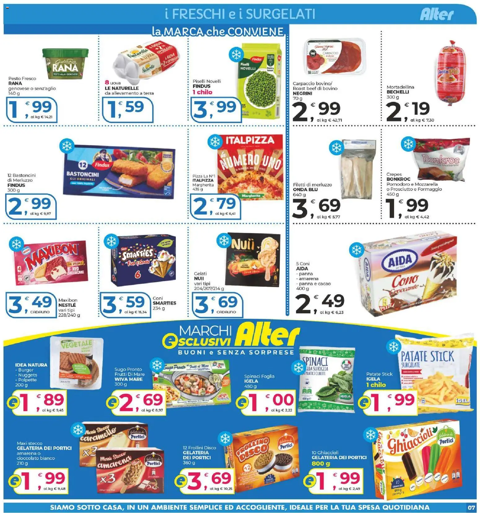 Volantino Alter Discount del 20/08/2026 | Pagina: 7 | Prodotti: Carpaccio, Cacao, Cioccolato bianco, Cheesecake