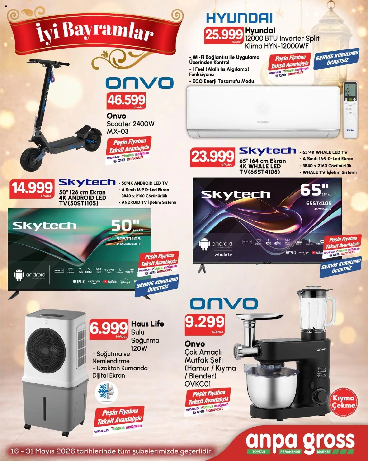 Anpa Gross Katalog - 16.05.2026 tarihinden itibaren geçerlidir | Sayfa: 4 | Ürünler: Blender, Video, USB, Klima