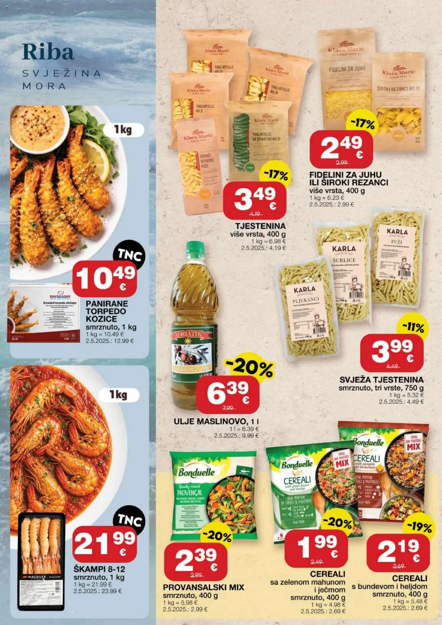 Stanić Diskont katalog | vrijedi od 09.07.2026 | Stranica: 10 | Proizvodi: Ulje, Rezanci, Tjestenina, Kozice