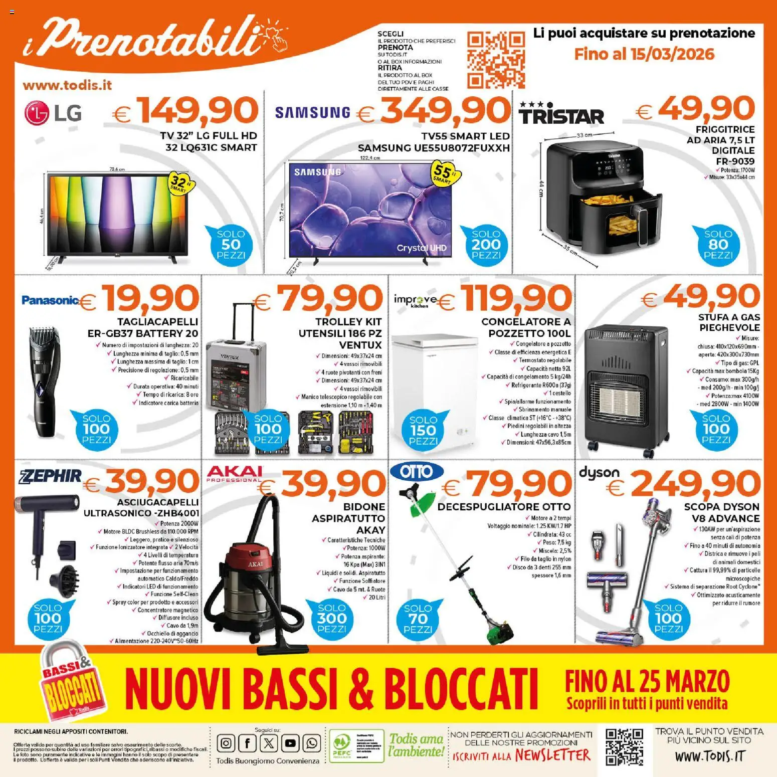 Volantino Todis del 05.03.2026 | Pagina: 24 | Prodotti: Scopa, Disco, Dyson, Trolley