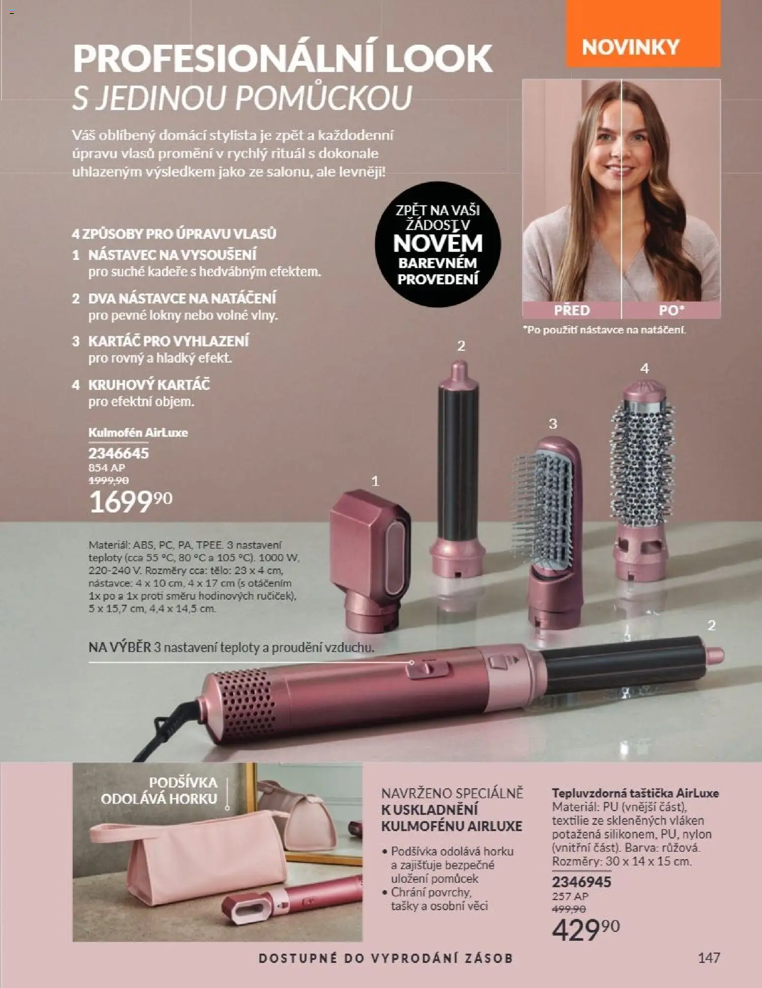 Avon Katalog 07/2026 od 01.07.2026 | Strana: 147 | Produkty: Kulmofén, Tašky, Kartáč