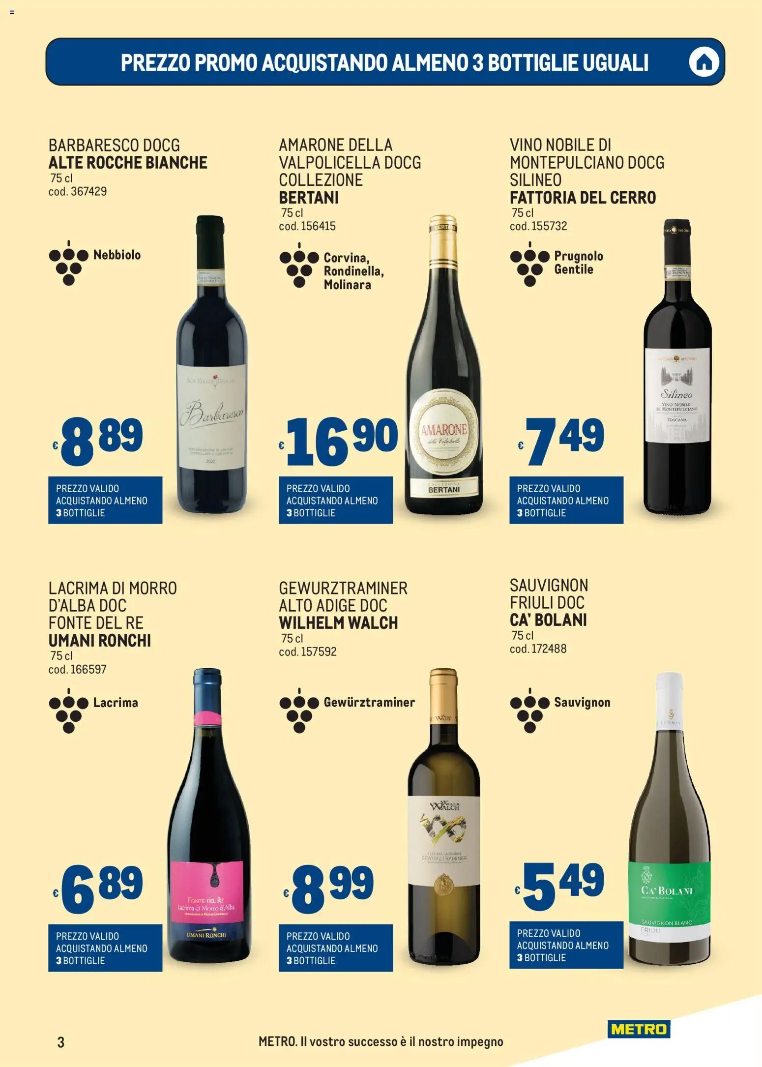 Volantino Metro del 24/09/2026 | Pagina: 3 | Prodotti: Vino